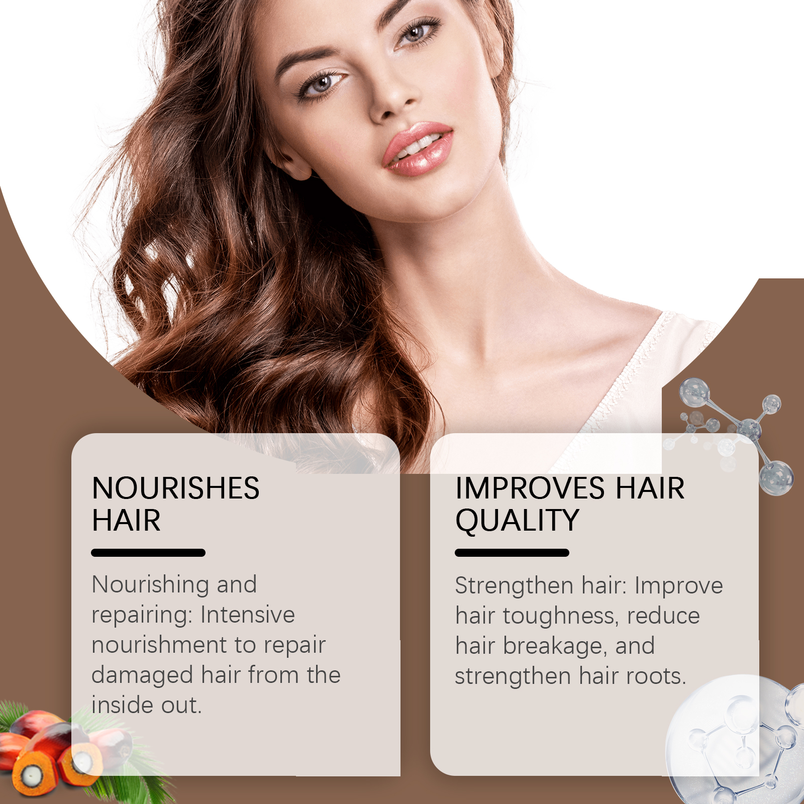 Woman applying hair oil for smoother damaged hair