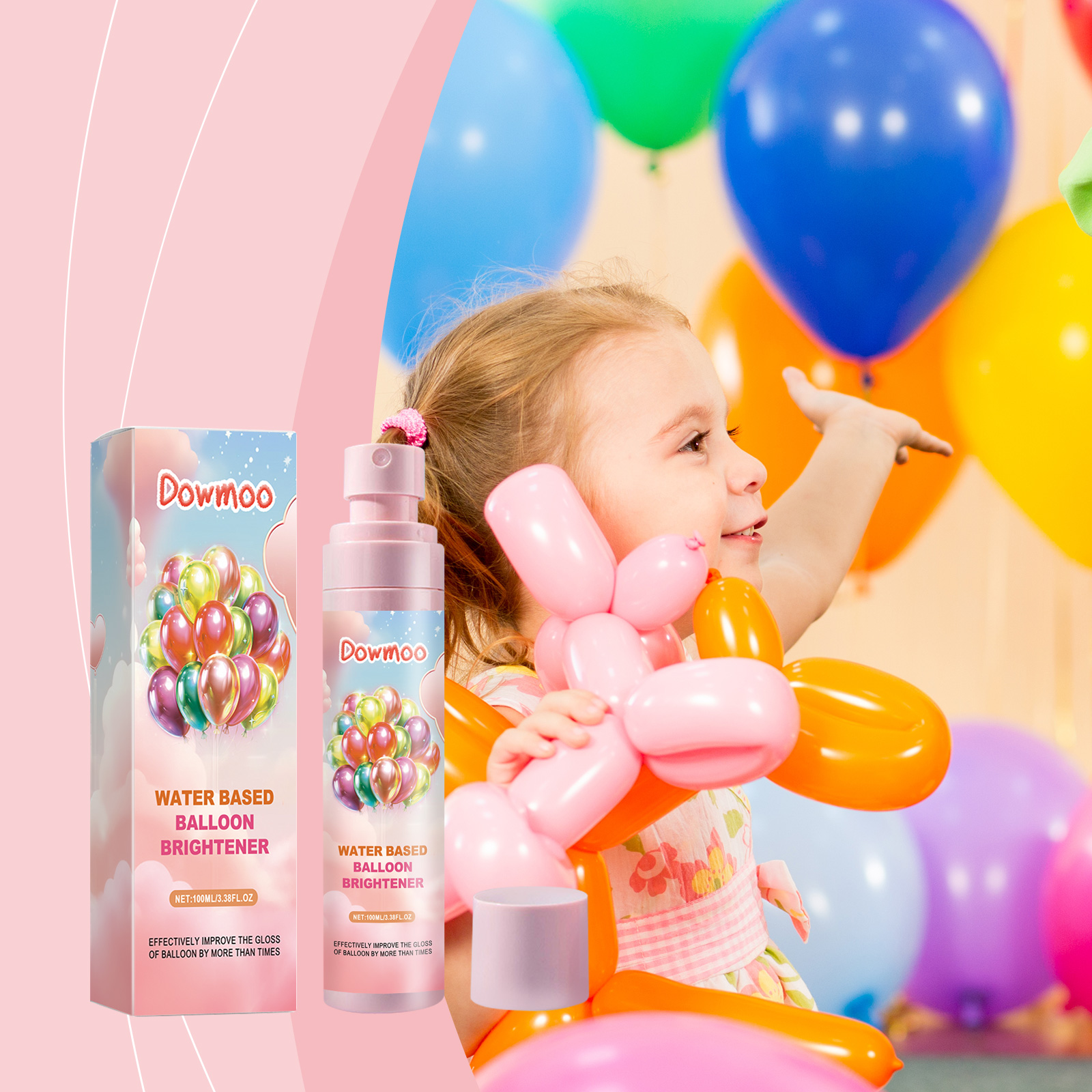 Glossy balloon decoration at a children's party