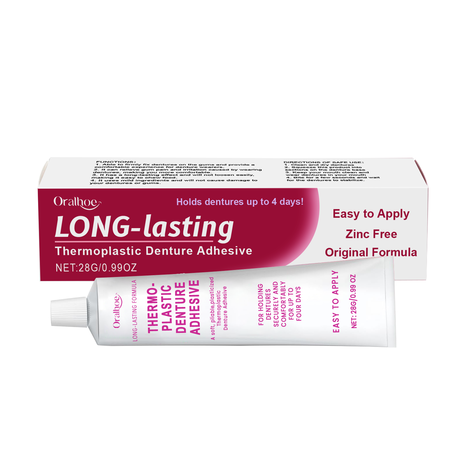Denture Fixing Adhesive For Improved Comfort And Gum Care Thermoplastic Denture Adhesive