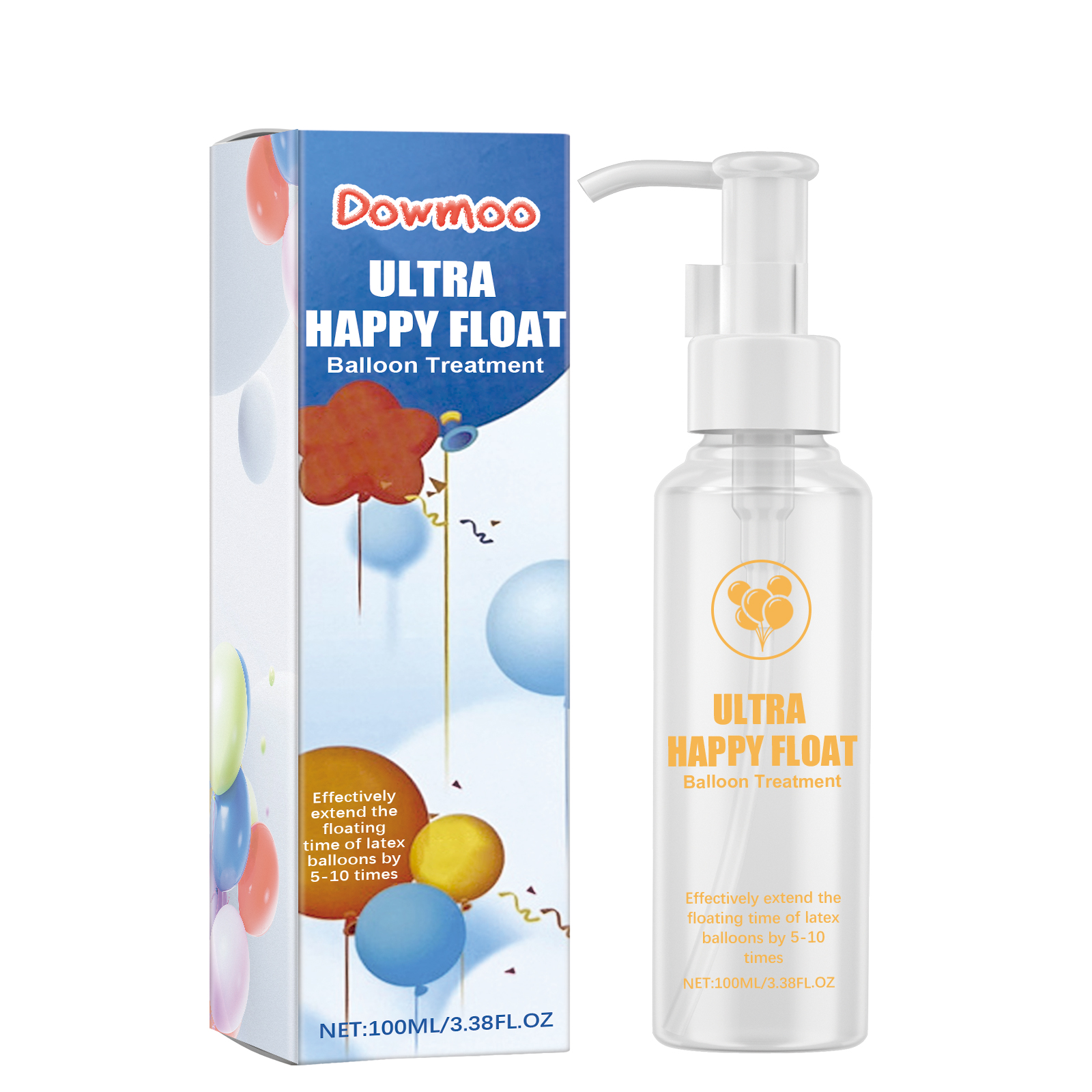 White pump dispenser on transparent treatment bottle