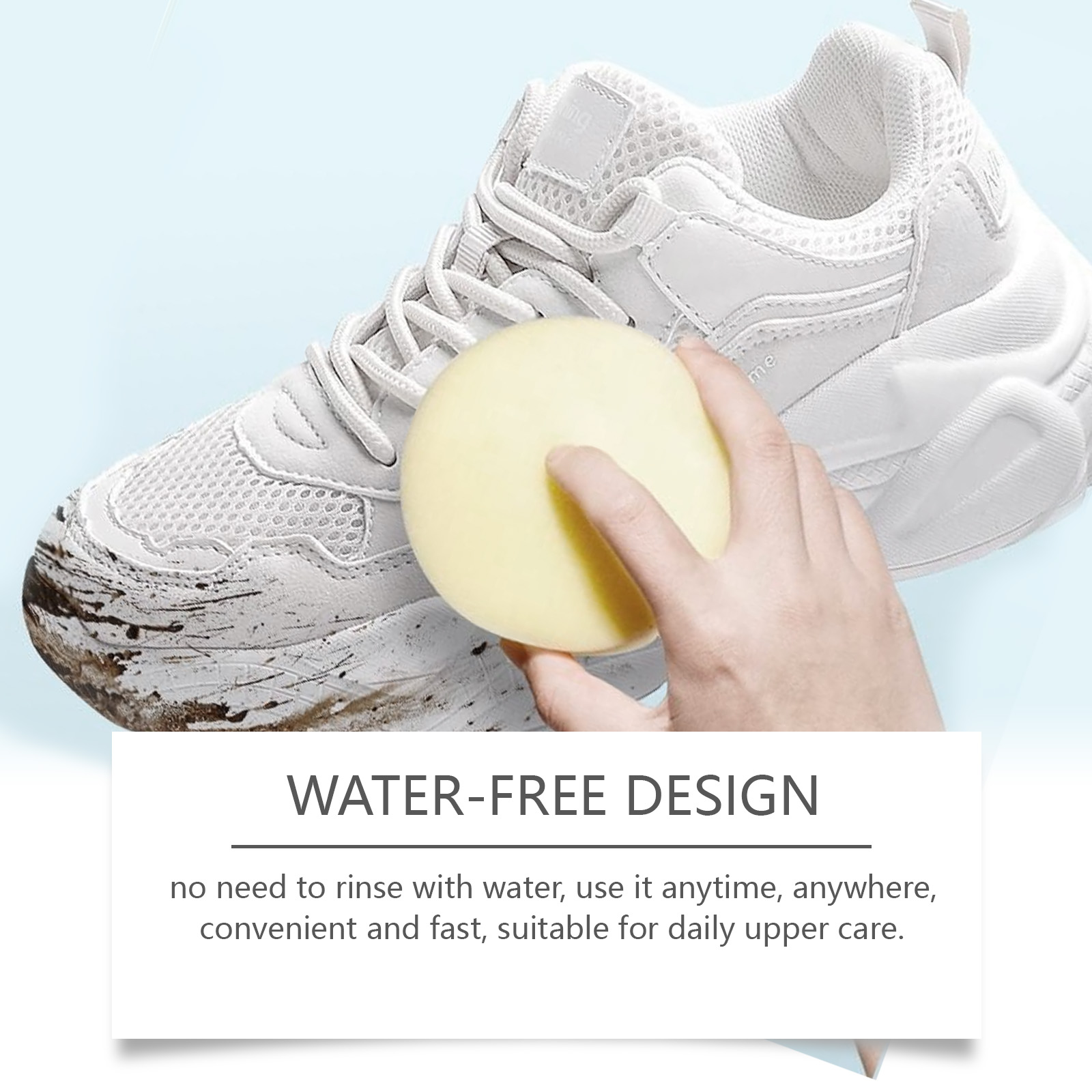 Jue Fish shoe cleaning cream packaging close-up