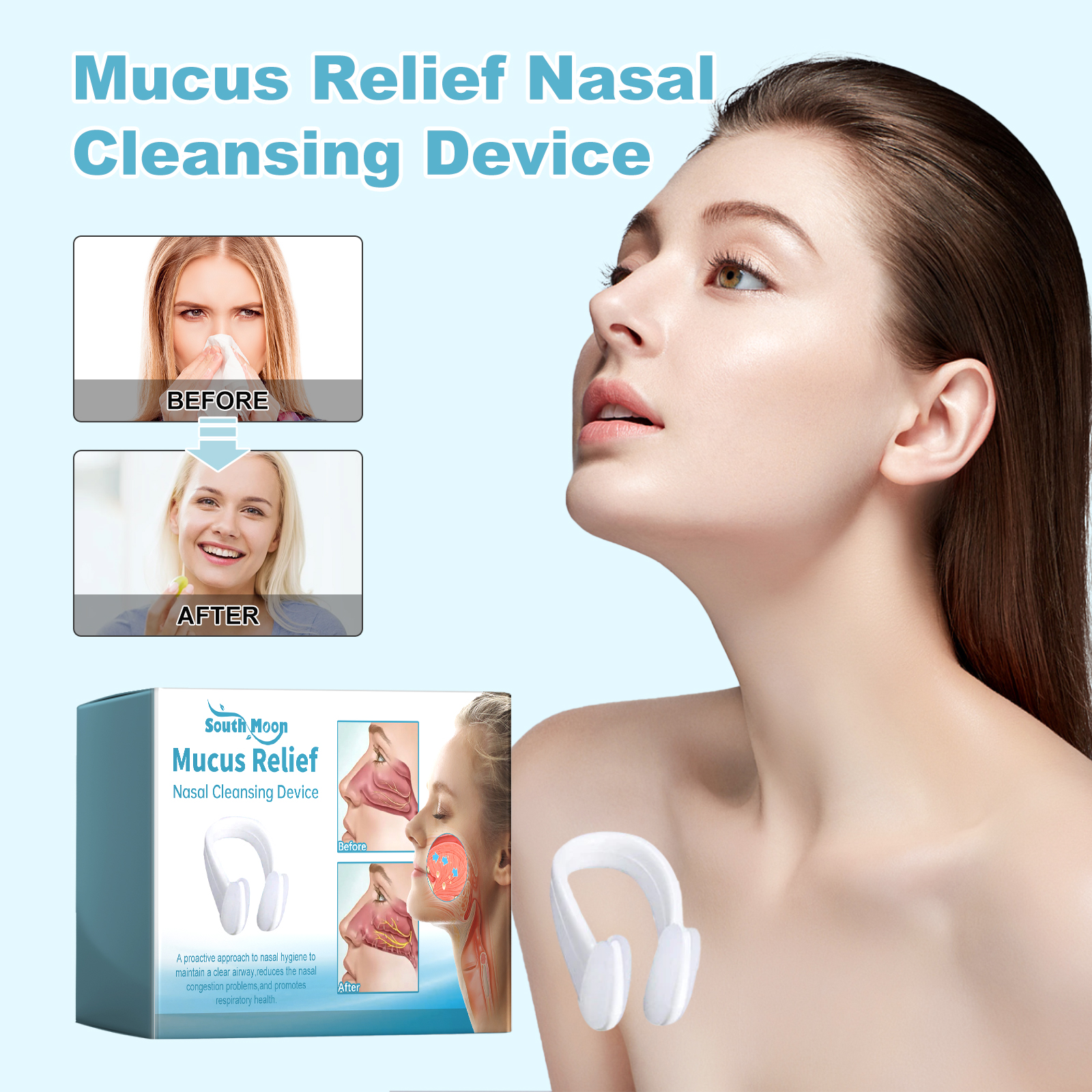 Close view of rounded nasal attachment design
