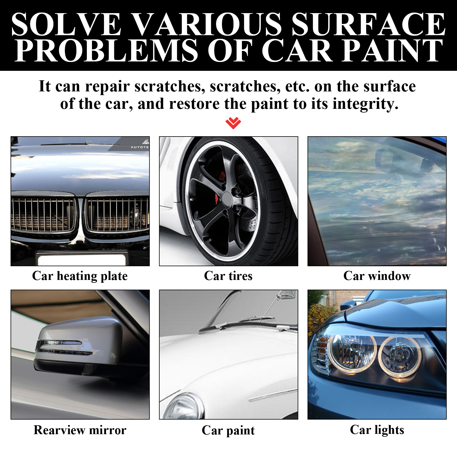 Automotive polish applicator and product for exterior touch-ups