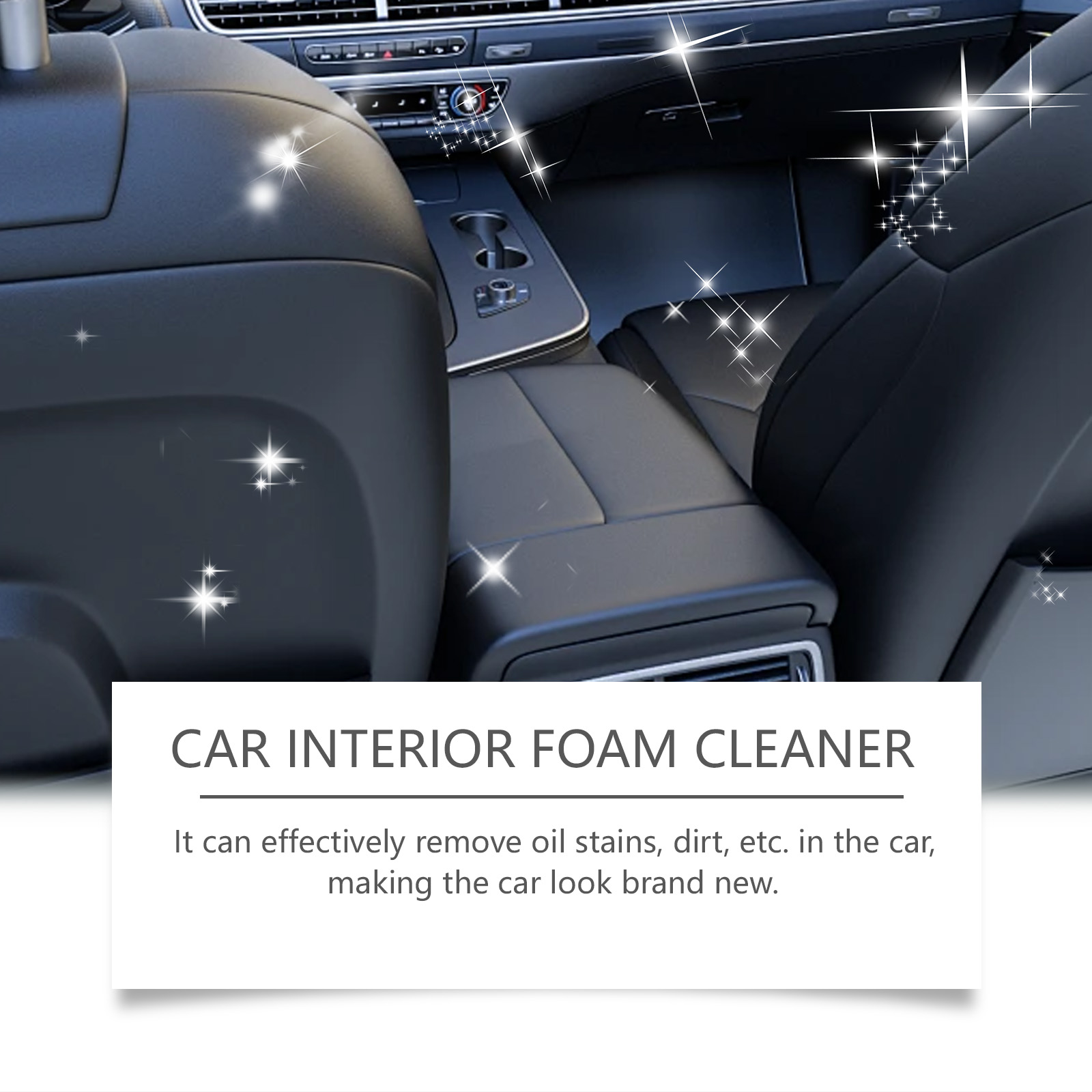 Compact boxed car interior cleaning kit