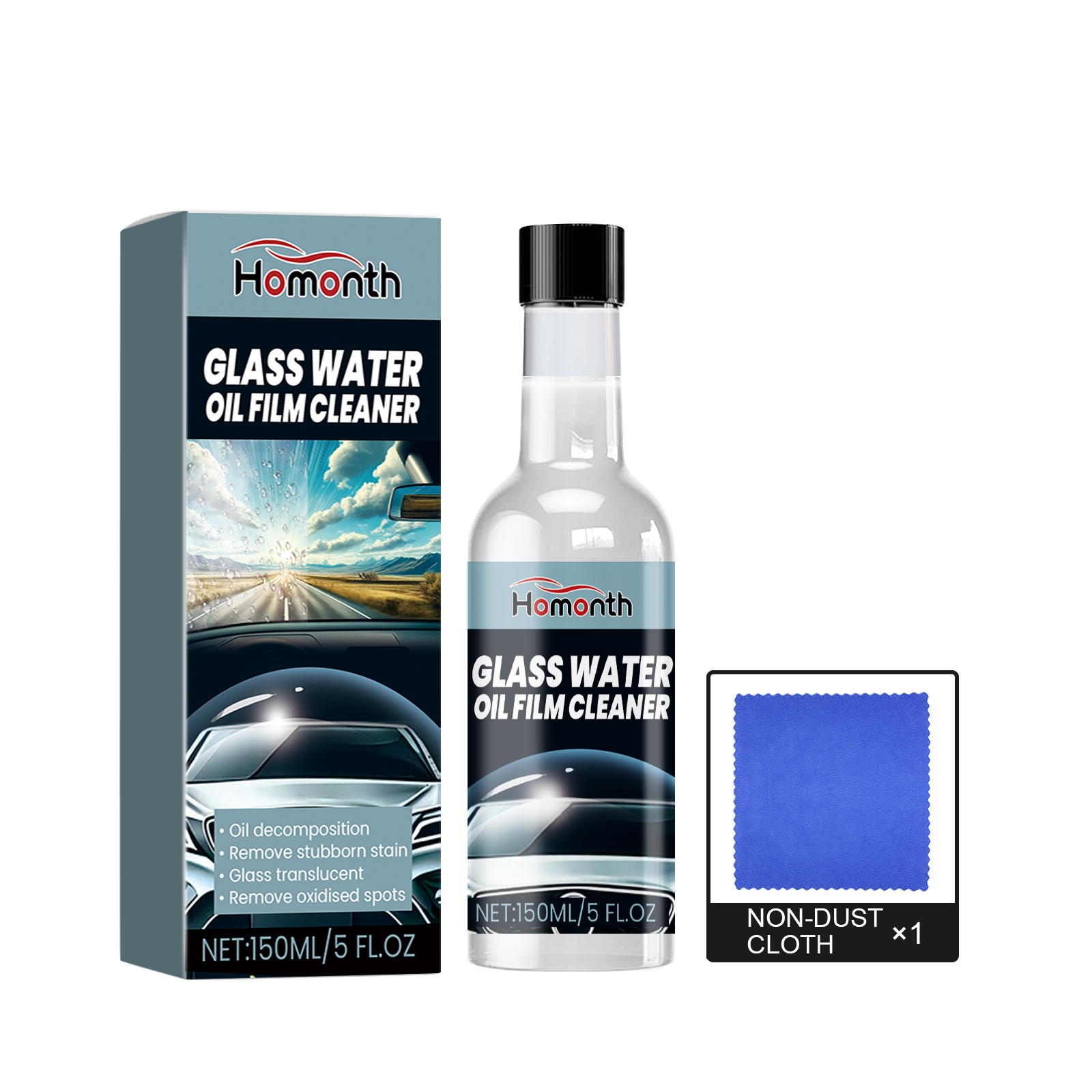 Glass Water Oil Film Cleaner, Front Windshield Oil Film Clea