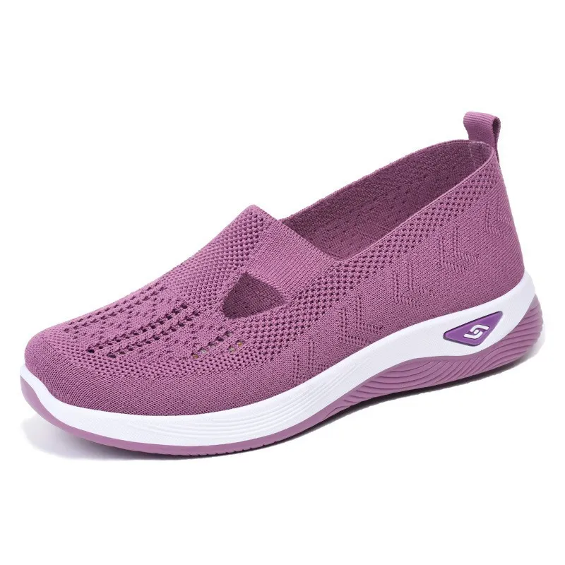 Breathable Mesh Round Toe Wedge Sneakers image 6