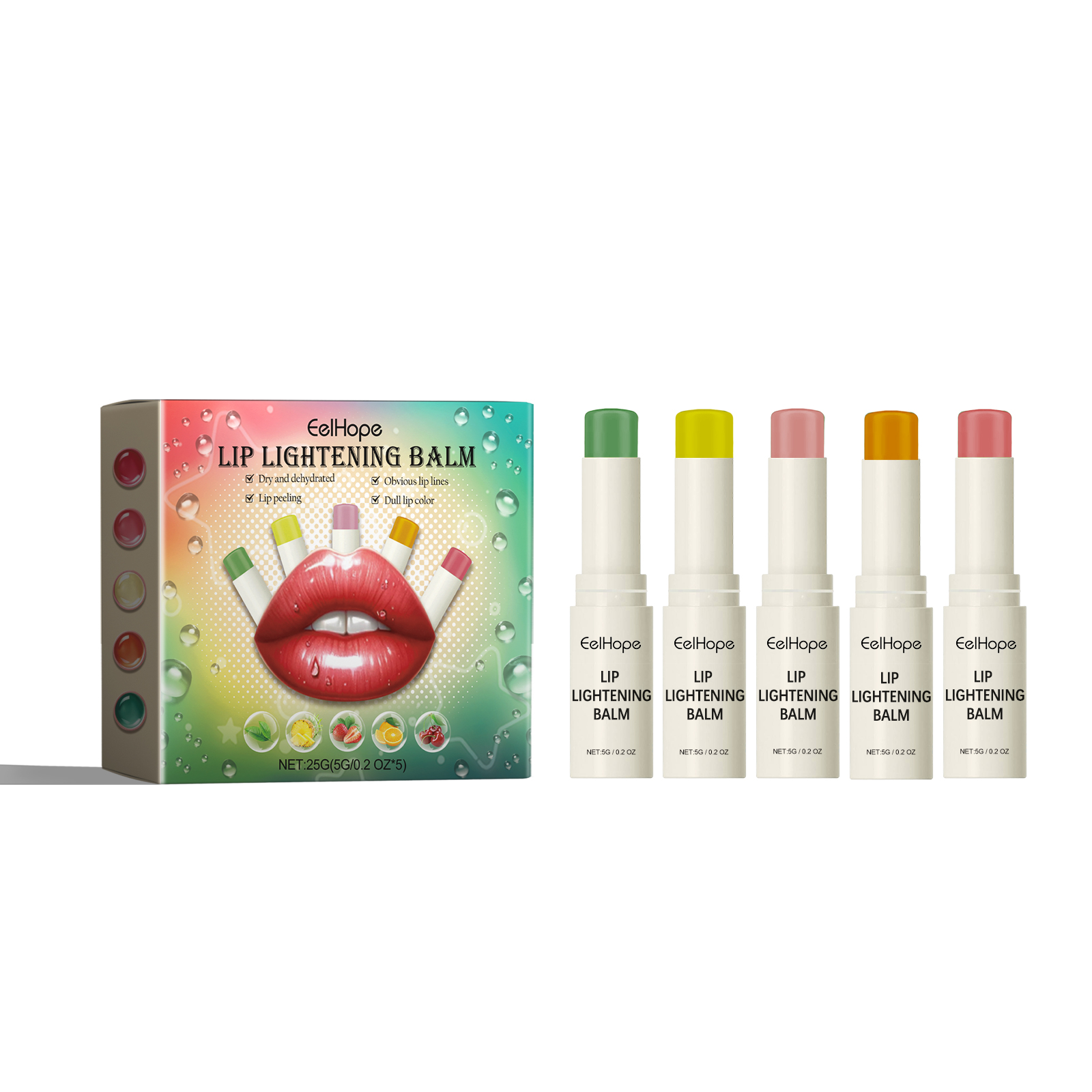 EelHope Lip Lightening Balm, It Moisturizes Fade Lip Lines To Prevent Weather-Shack Dead Skin