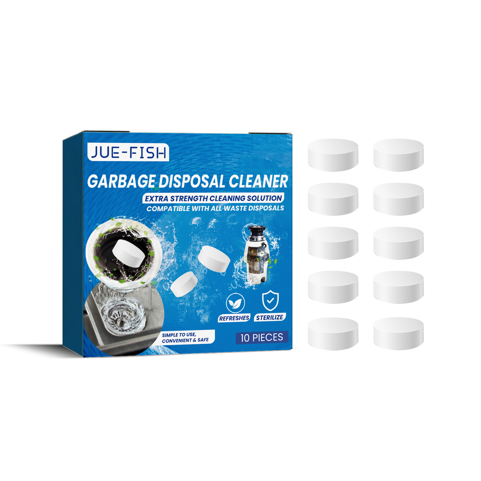 Sink Cleaning Tablet, Kitchen Sink Cleaning Grease Stains Dirt Dredging Pipe Cle