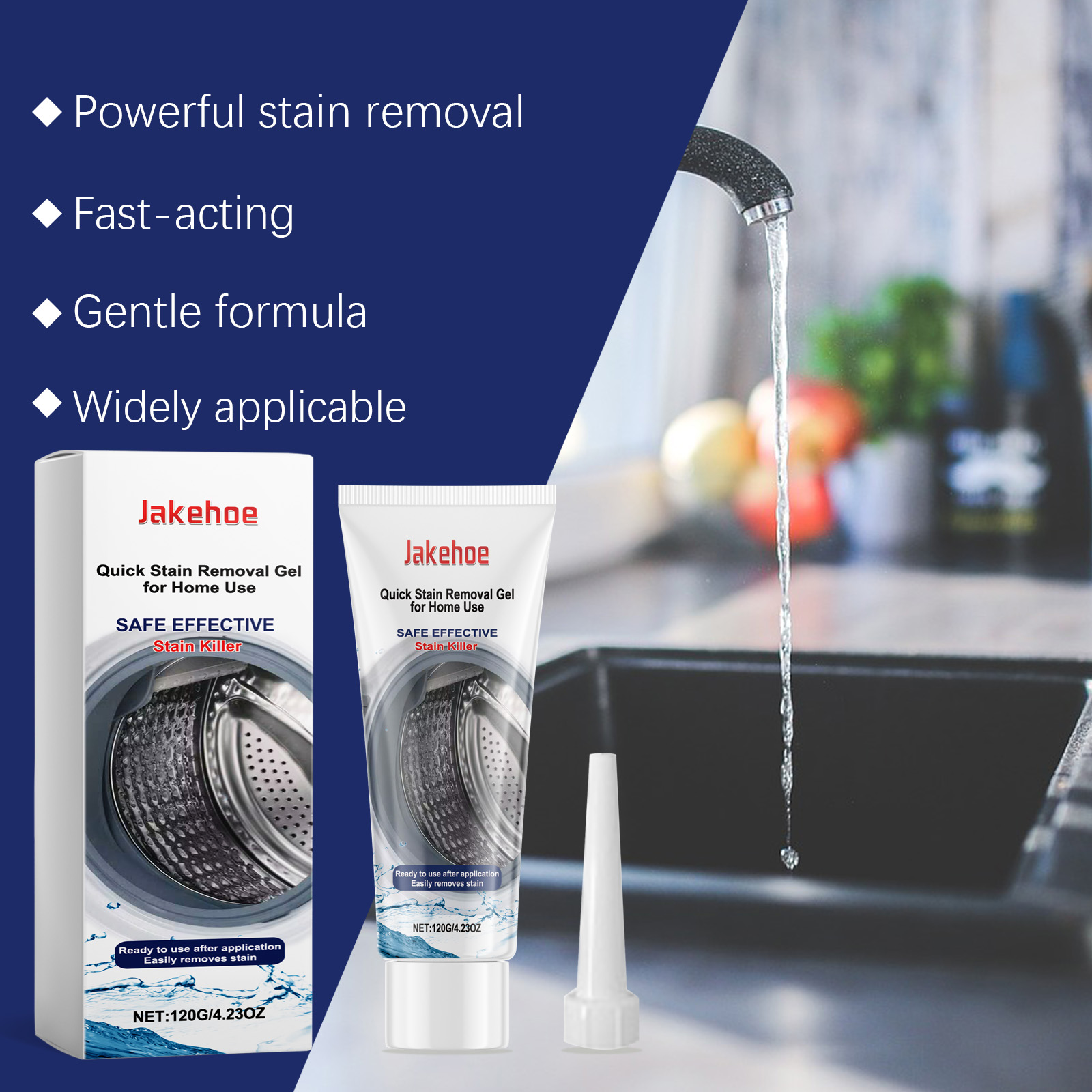 Cleaning gel product presentation for surface upkeep