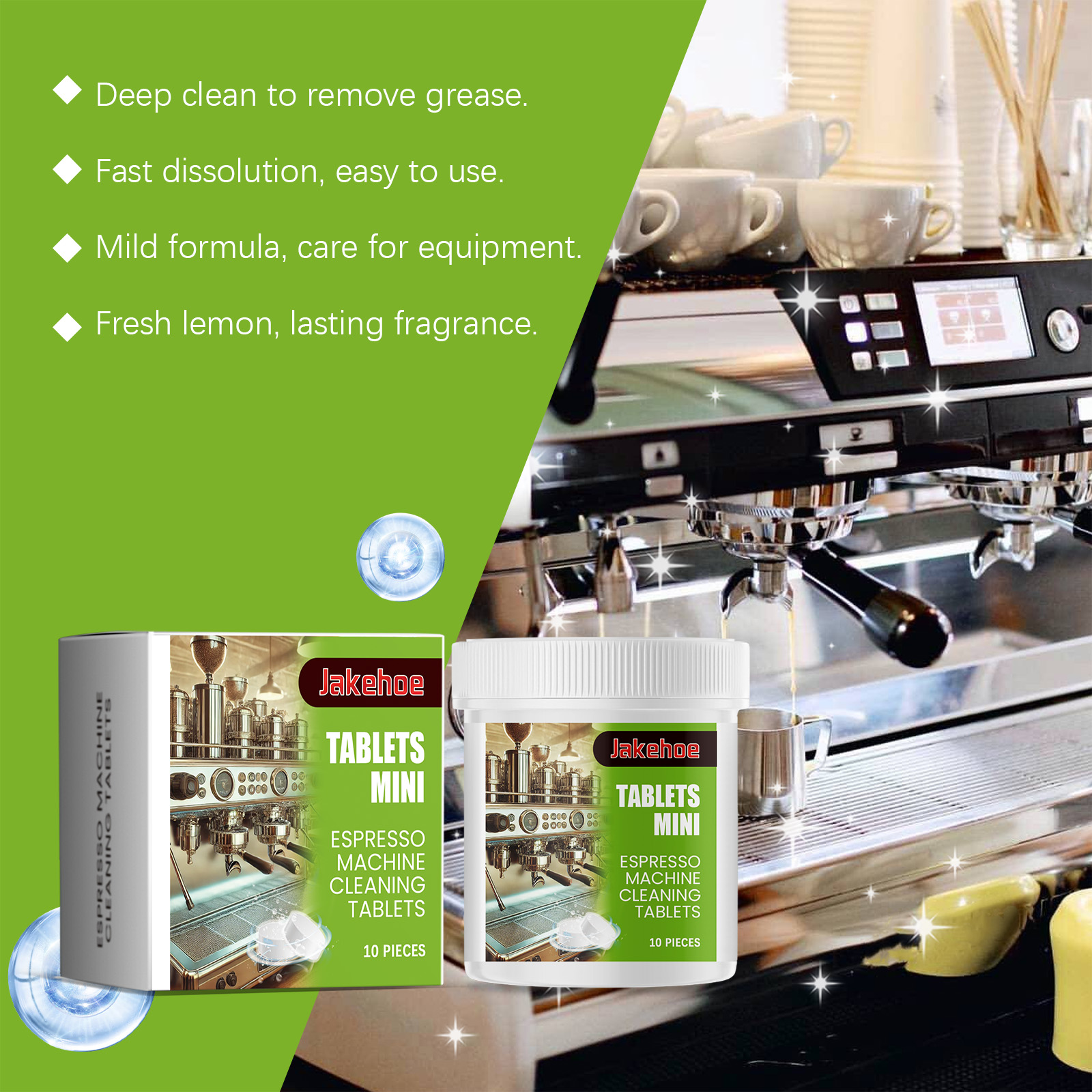 Espresso machine tablet cleaning format and benefits