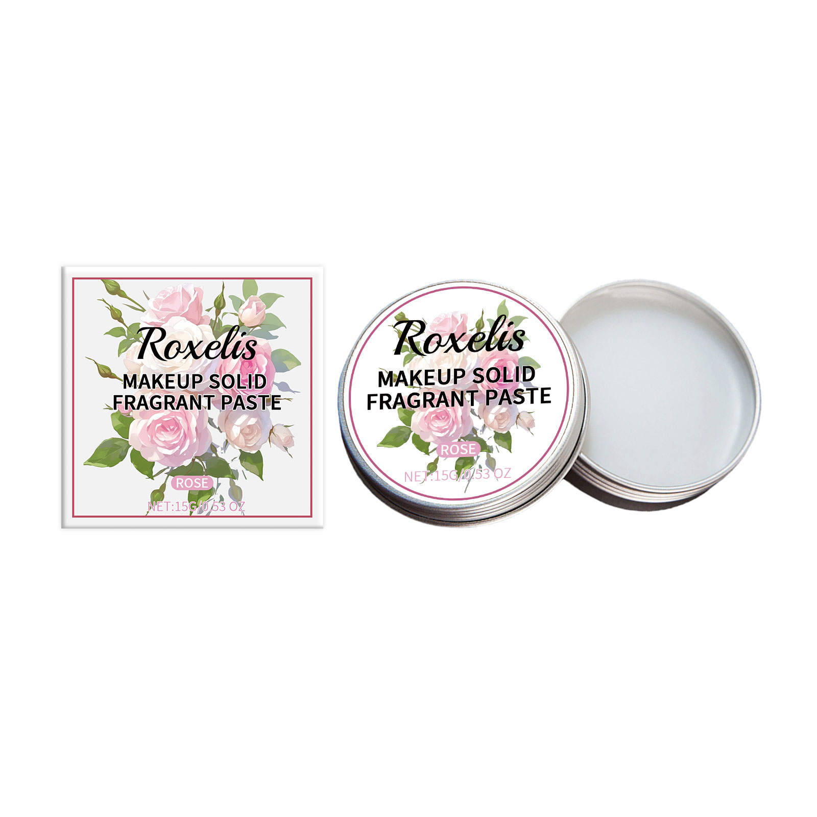 Solid Rose Balm Fresh, Light Scent, Lasting Lasting Everyday Date Charming Charm Portable Solid Balm