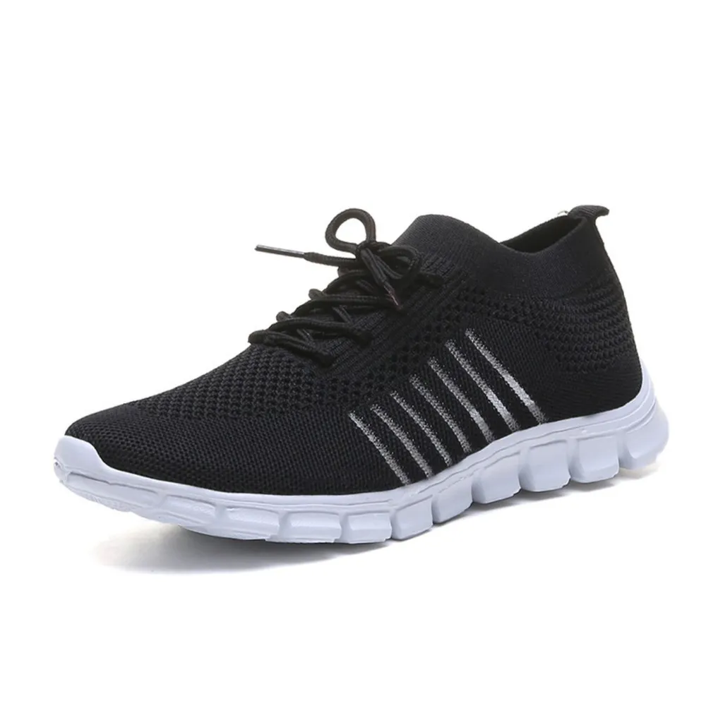 Breathable Mesh Round Toe Lace Up Athletic image 5
