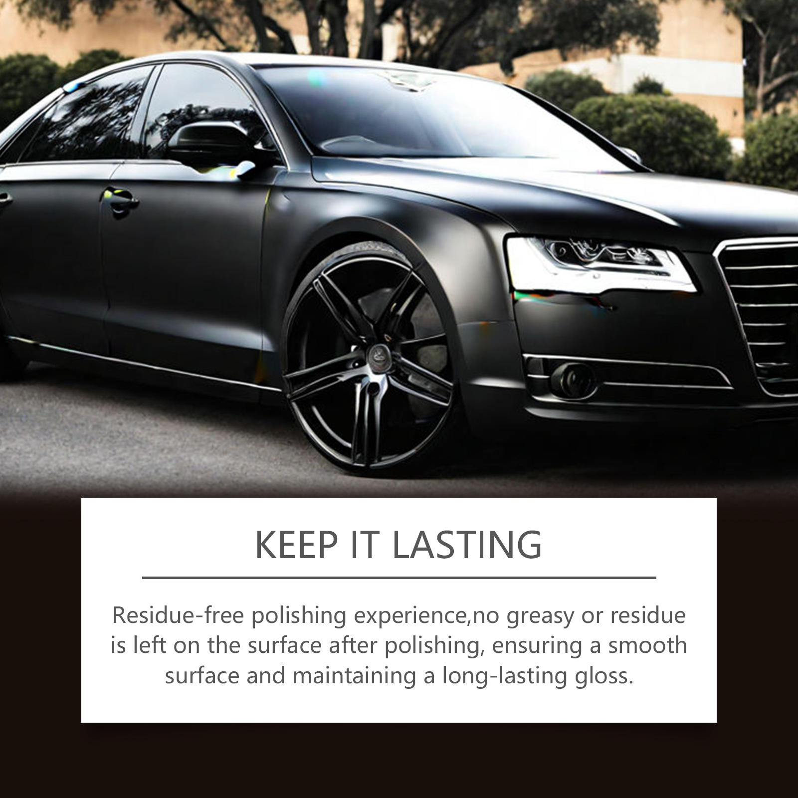 Glossy black vehicle surface with clean reflective finish