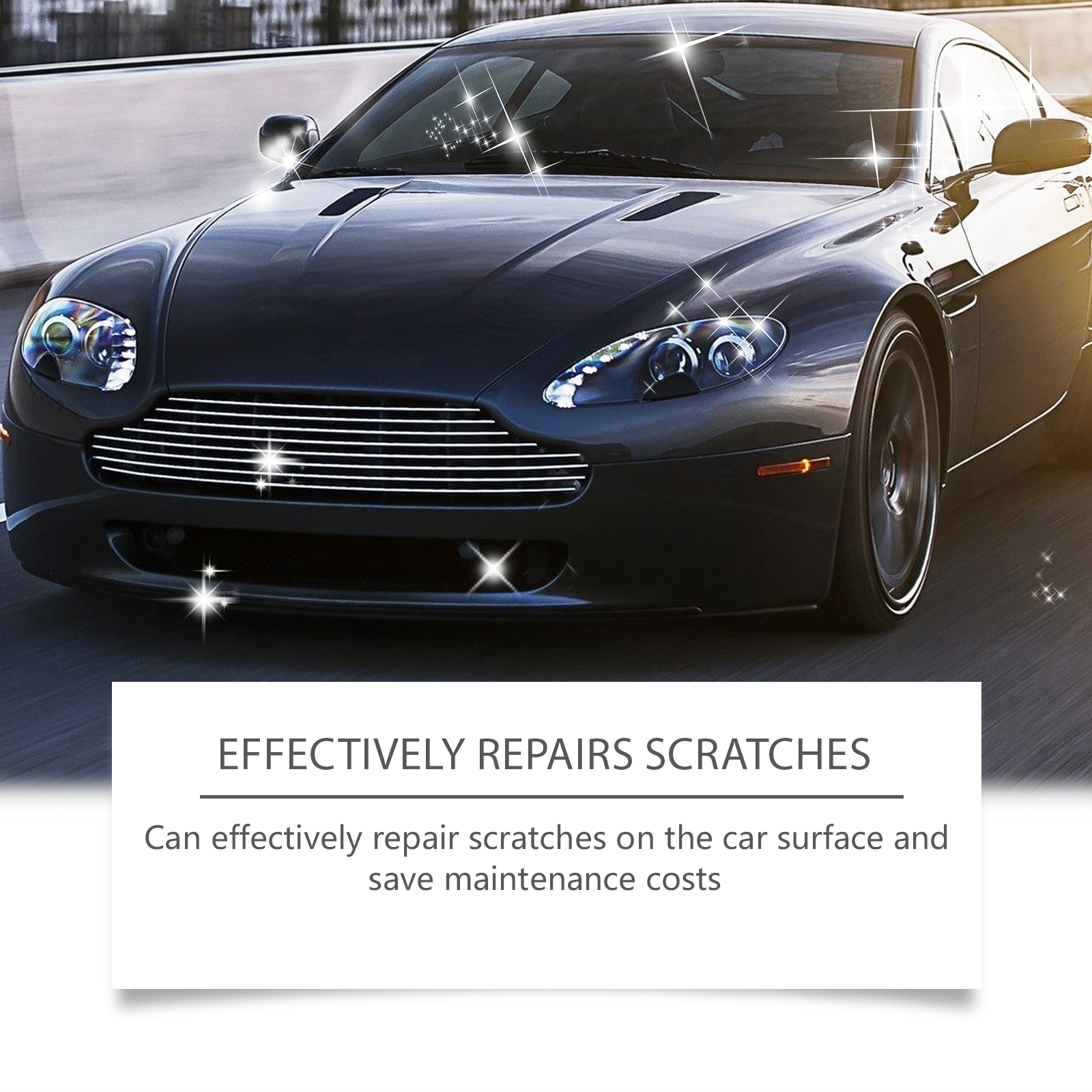 Glossy vehicle surface showing reduced scratch appearance
