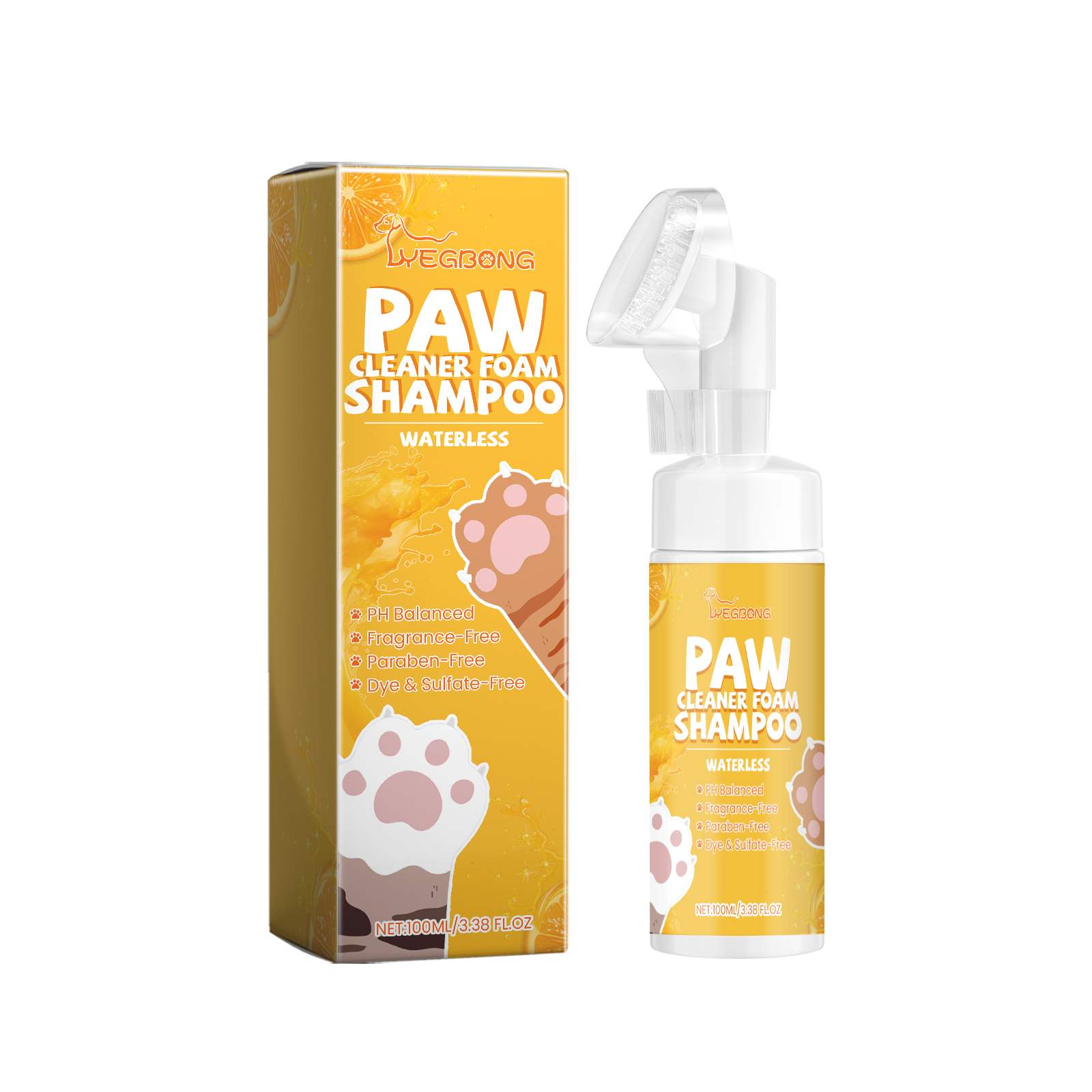 Foaming pump bottle with coordinated retail box