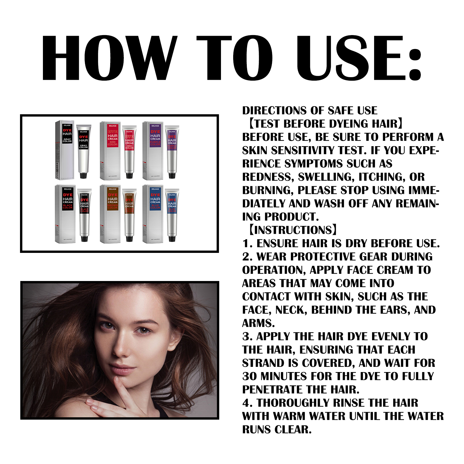 Hair Cream, Gentle, Non-Irritating, Non-Scalp Injury, Easy C