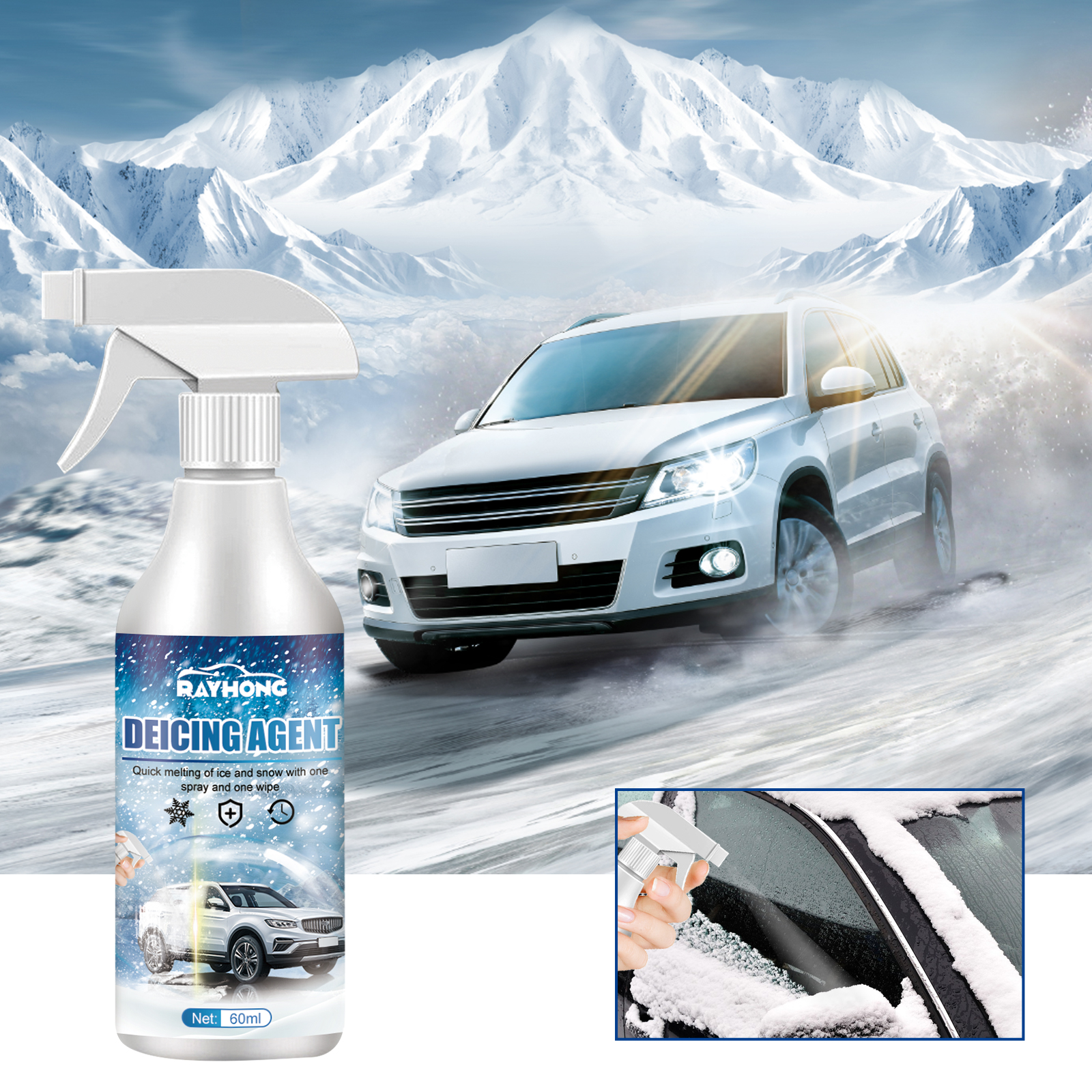 Melting Snow Remover Quick Melting Snow Remover For Car Glas
