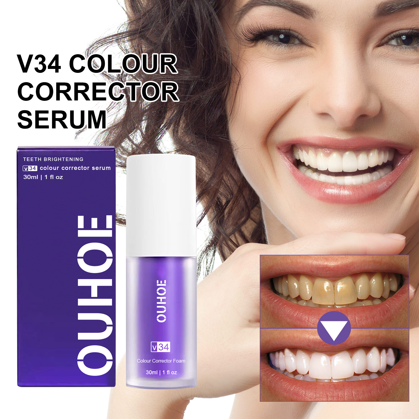 Teeth Whitening Serum, Cleans Teeth And Tartar, Freshens Breath, Protects Gums And Brightening