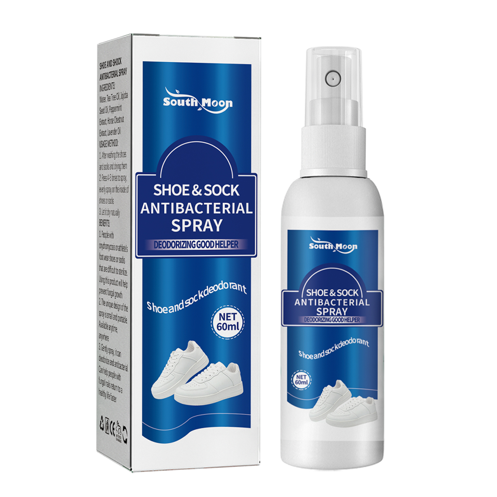 Shoe & Sock Antibacterial Spray, Shoes And Socks Clean Sweaty Feet To Odor Dry Shoe Cabinet