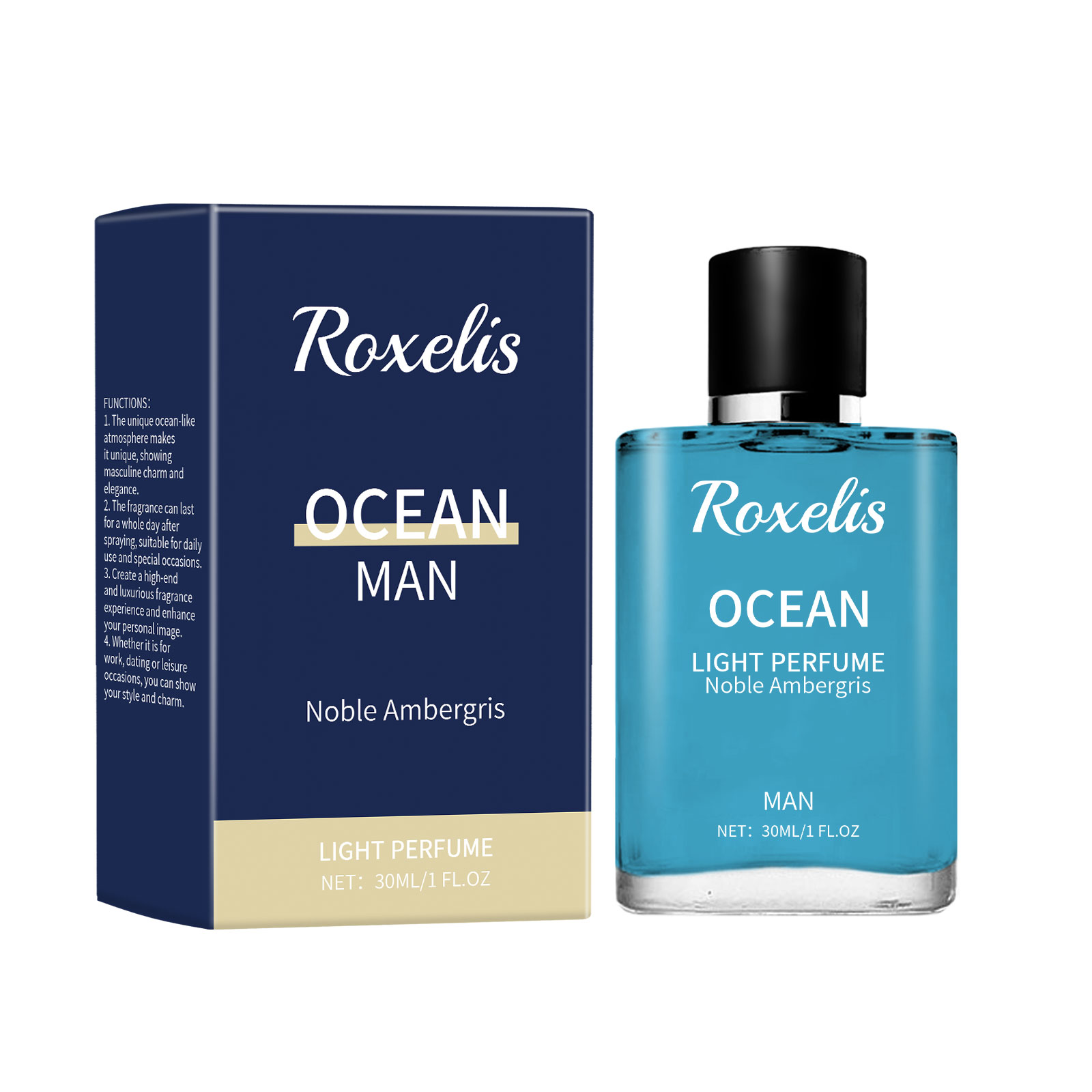Ambergris Blue Ocean Perfume Men's Charm Atmosphere Permanen