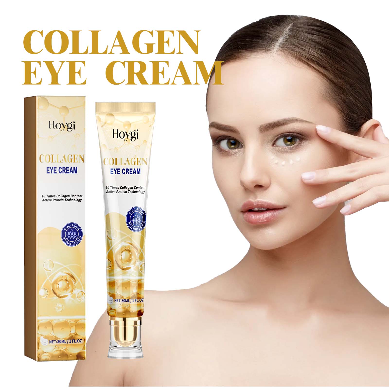 Woman applying eye cream beneath the eye