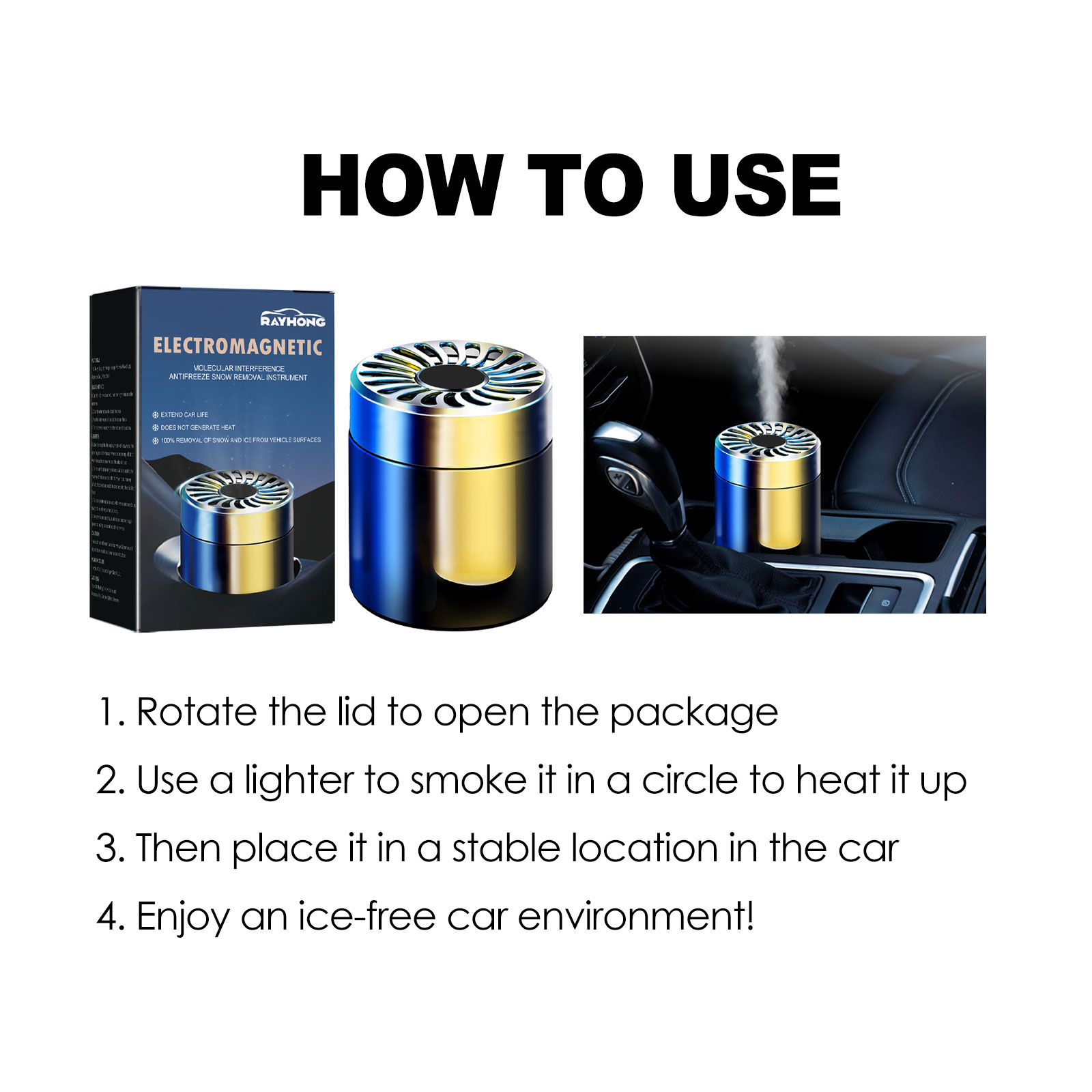 Deicer Car Glass Deicer Snow Removal Tool Quick Portable Car