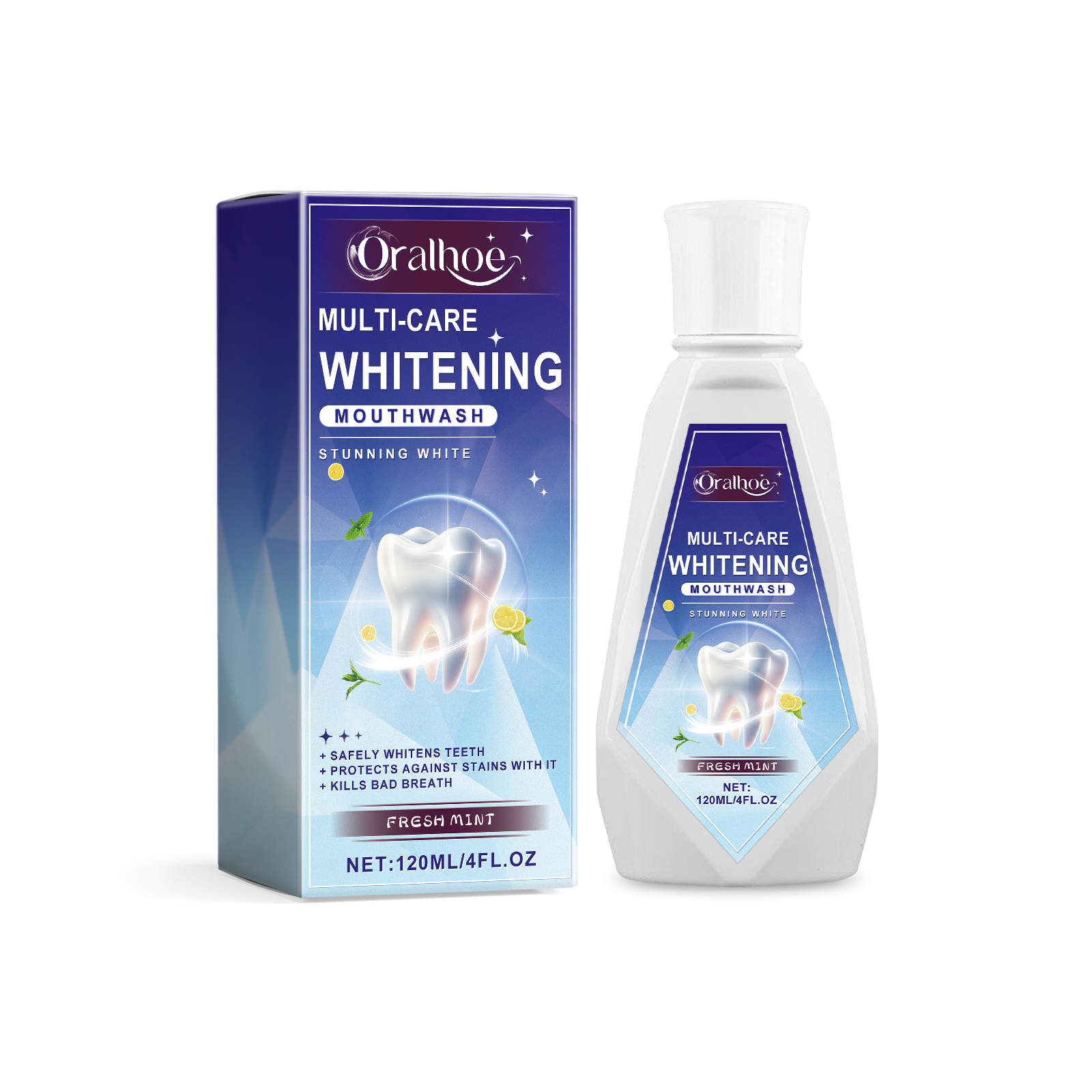 Triple Teeth Mouthwash, A Fresh Mint Daily Mild Odor Cleanin