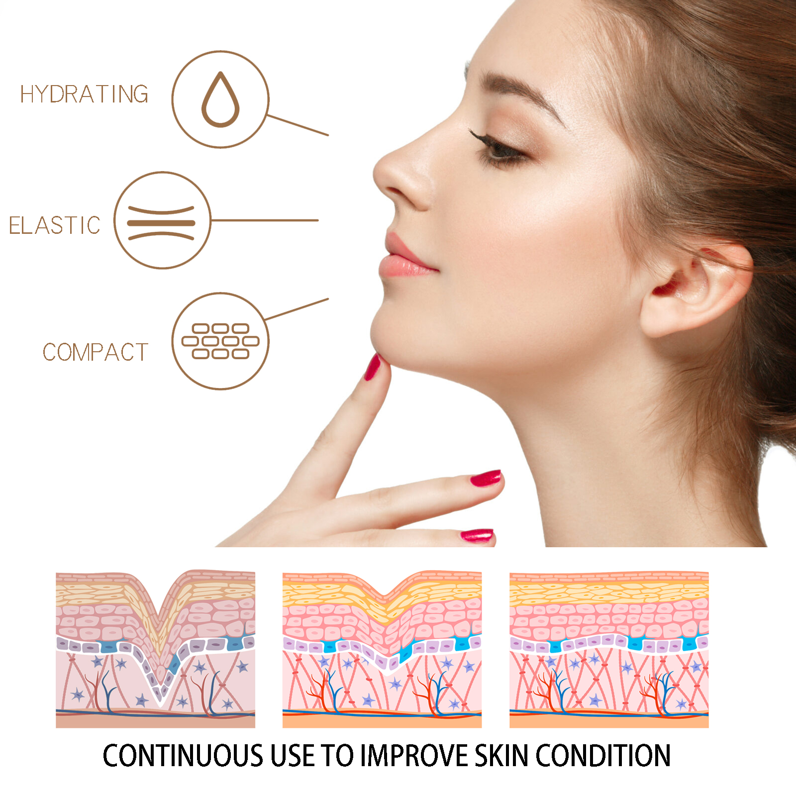Woman applying cream during a gentle facial skincare routine