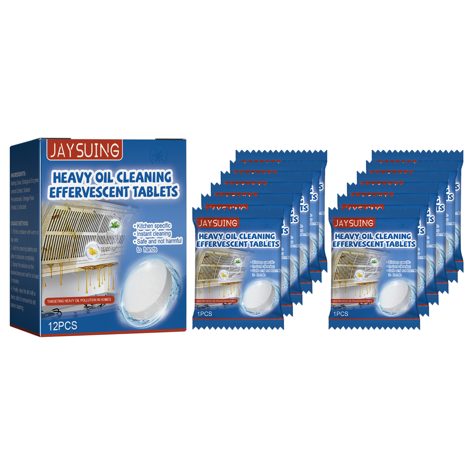 Kitchen Oil Stain Cleaning Tablets Heavy Oil Dirt Stain Clea