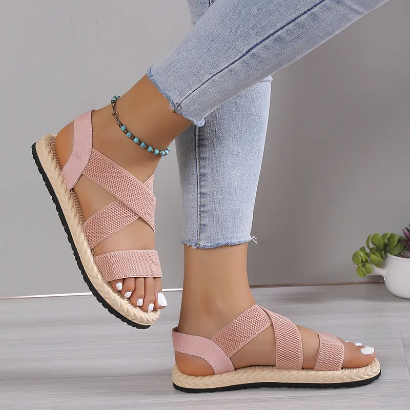 Open Toe Flats Sandals image 7