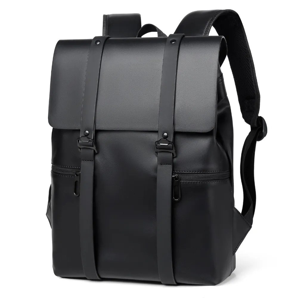 PU Leather Adjustable Strap Backpack Bag