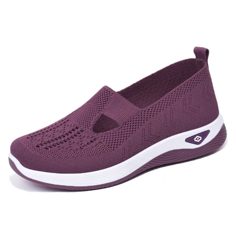 Breathable Mesh Round Toe Wedge Sneakers image 3