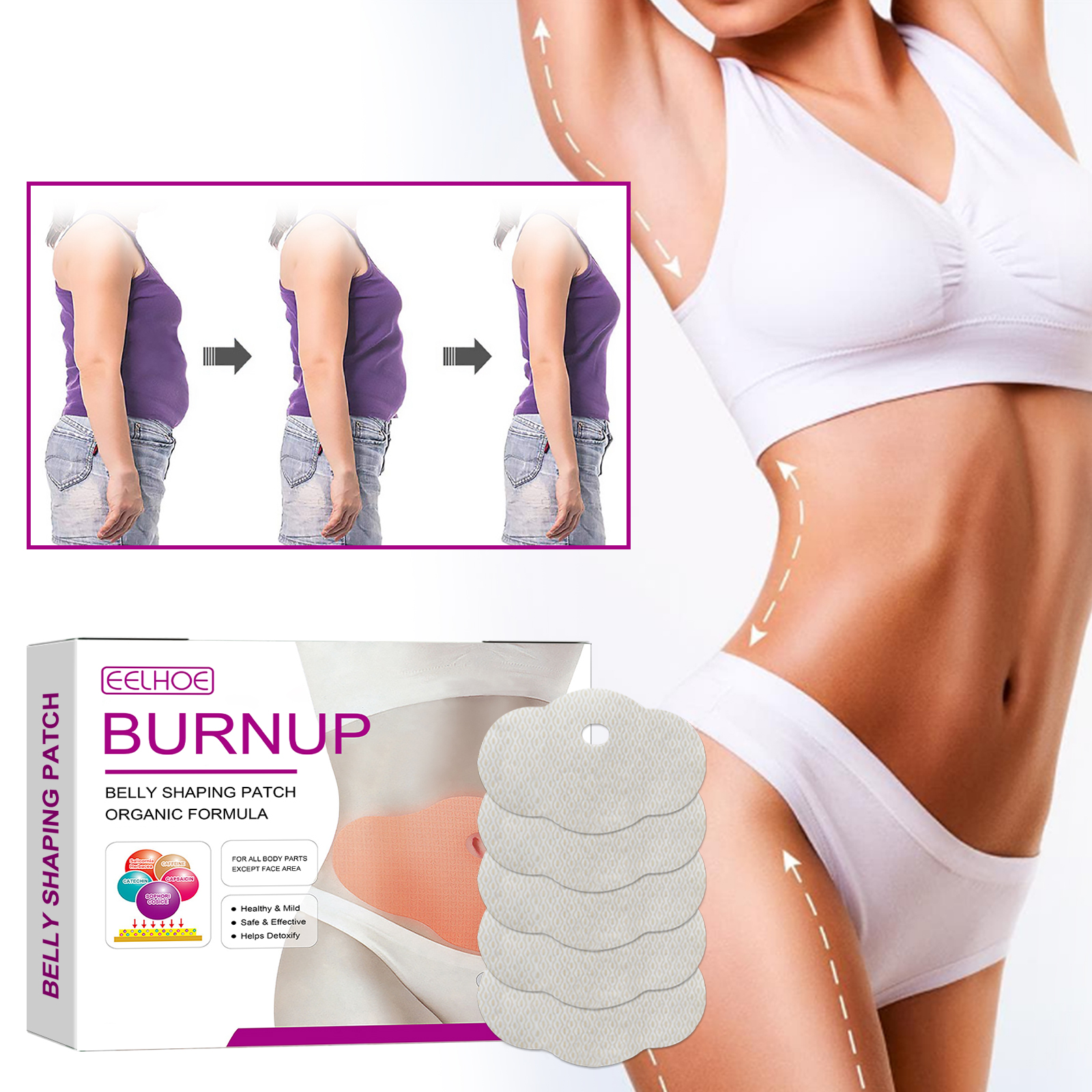 Belly Lift Tape, Lifts Loose Skin Tighten Shape Slim Belly B