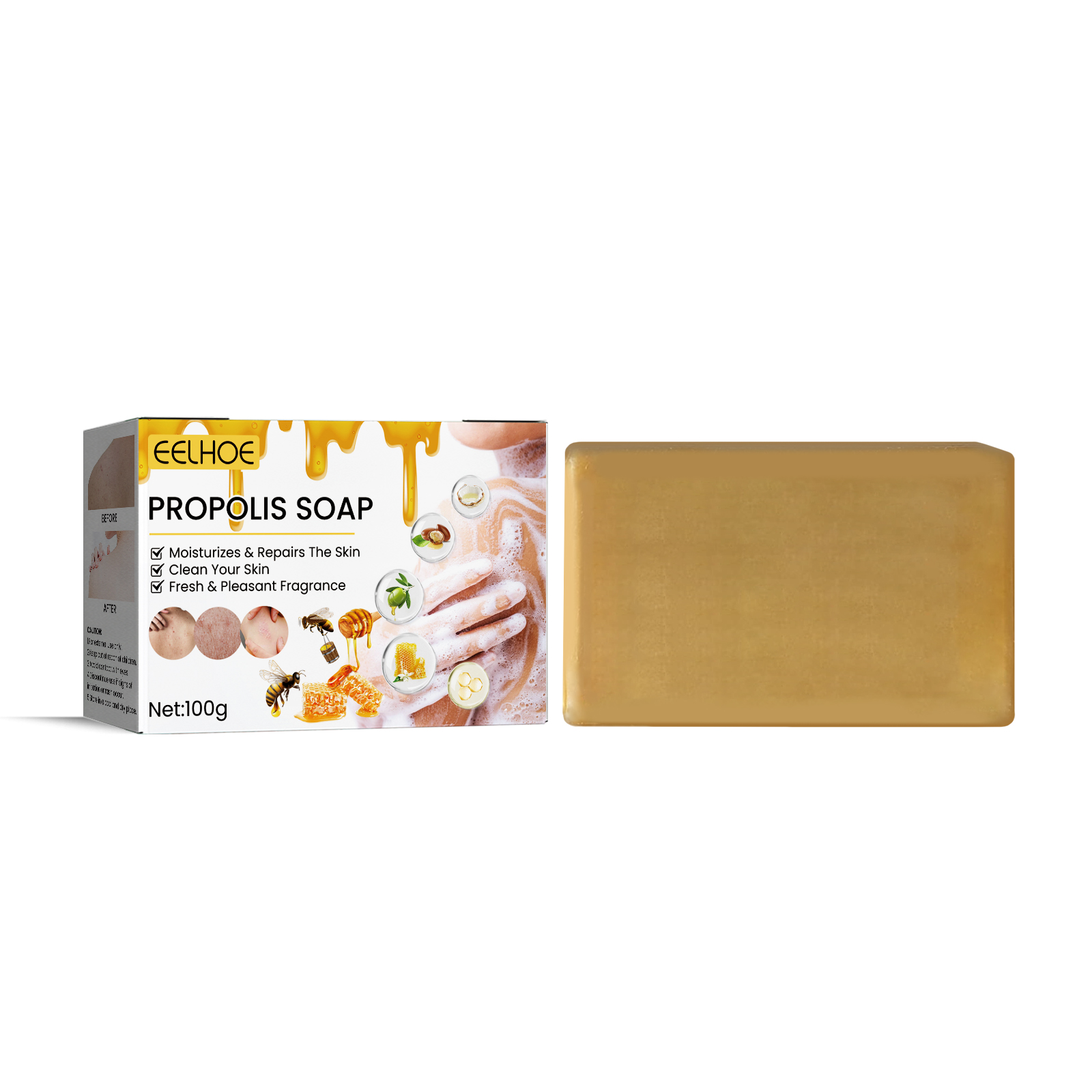 Propolis Soap, Deep Cleansing Body Skin Lighten Pimples Tend