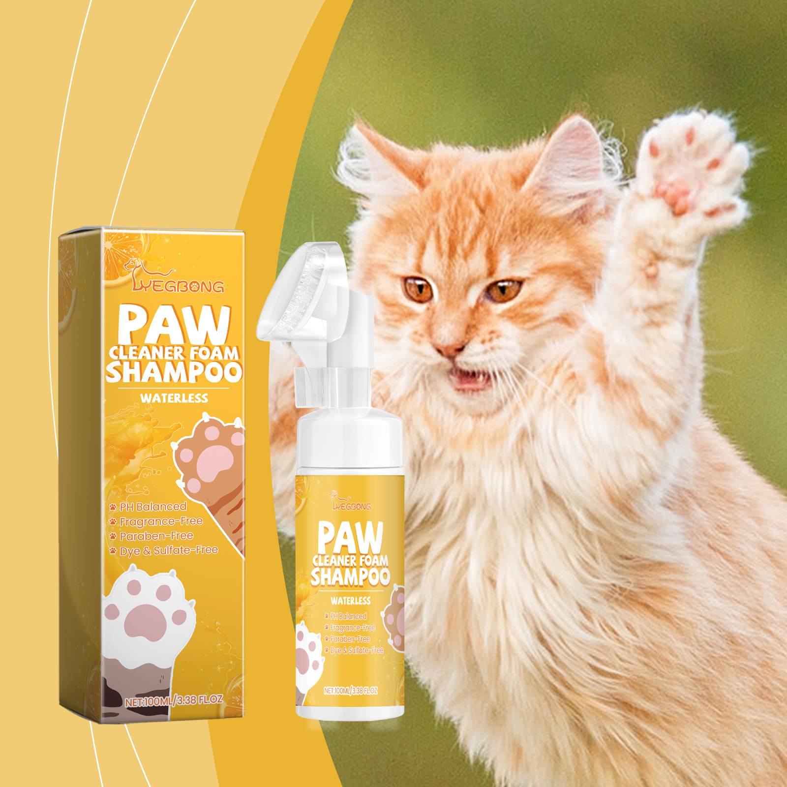 Pet paw cleaner shown in outdoor lifestyle setting