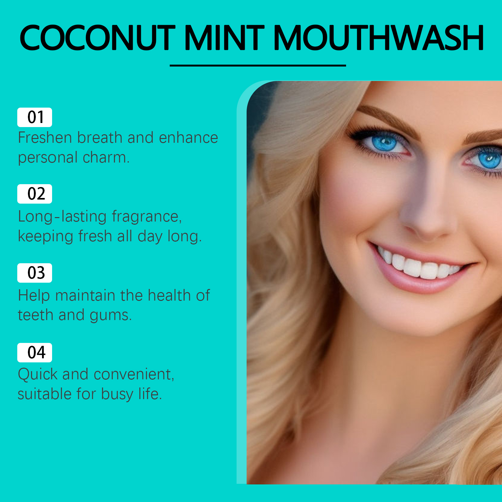 Portable flip-top mouthwash bottle in daily routine