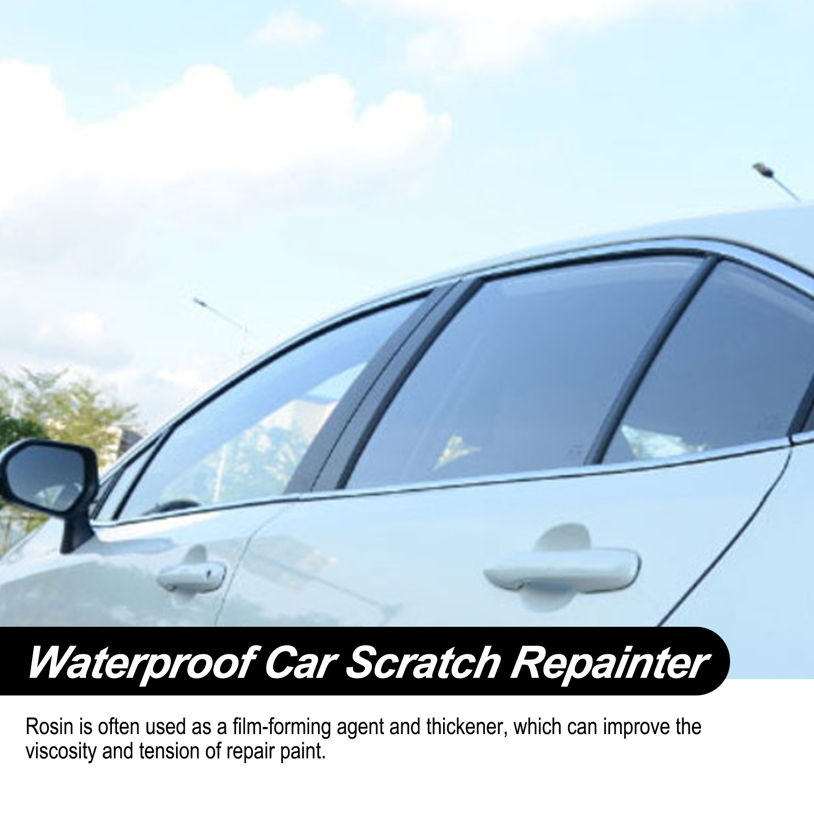 Car exterior shown during scratch touch-up