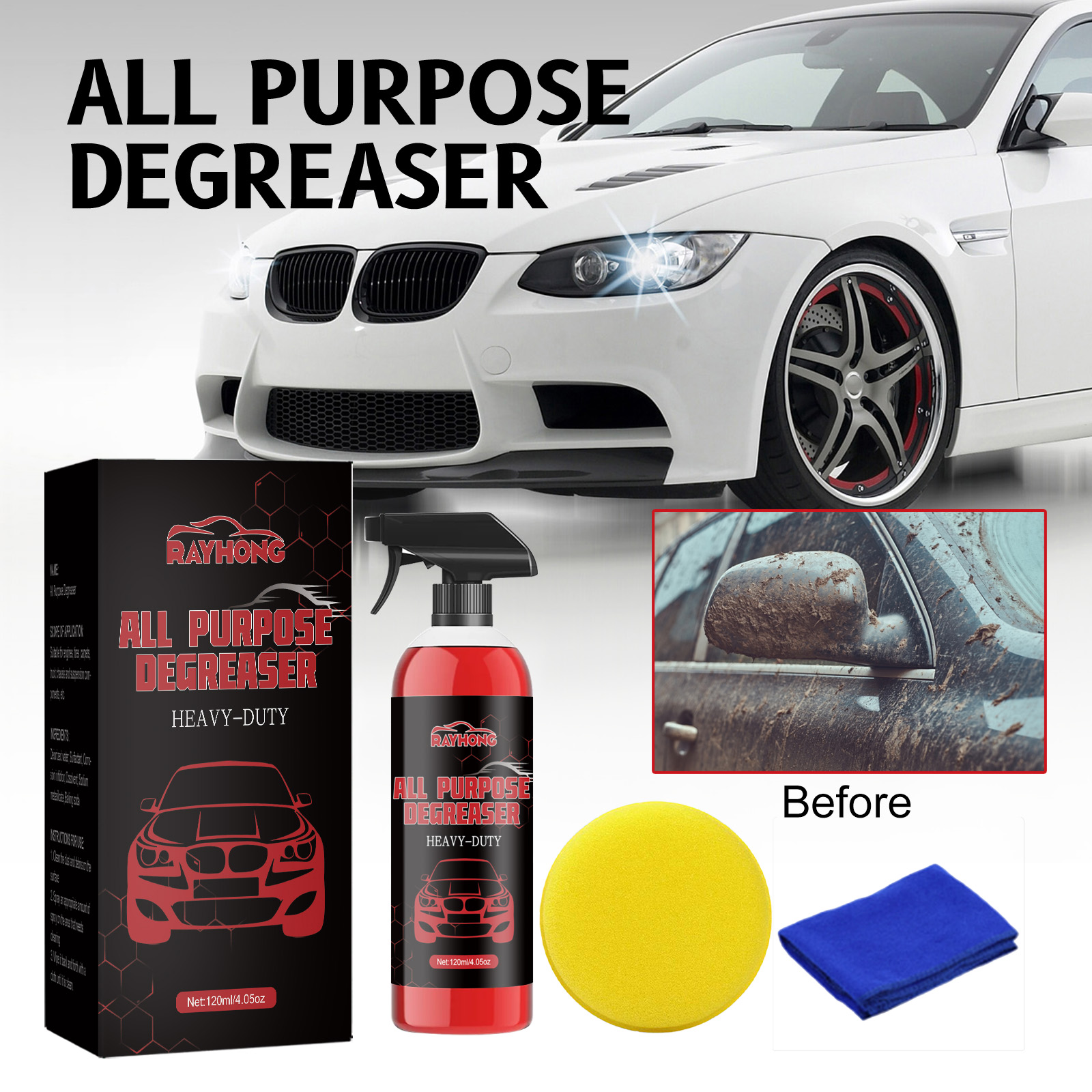 Rayhong Car Multi-Functional Cleaner, Car Paint Surface Whee