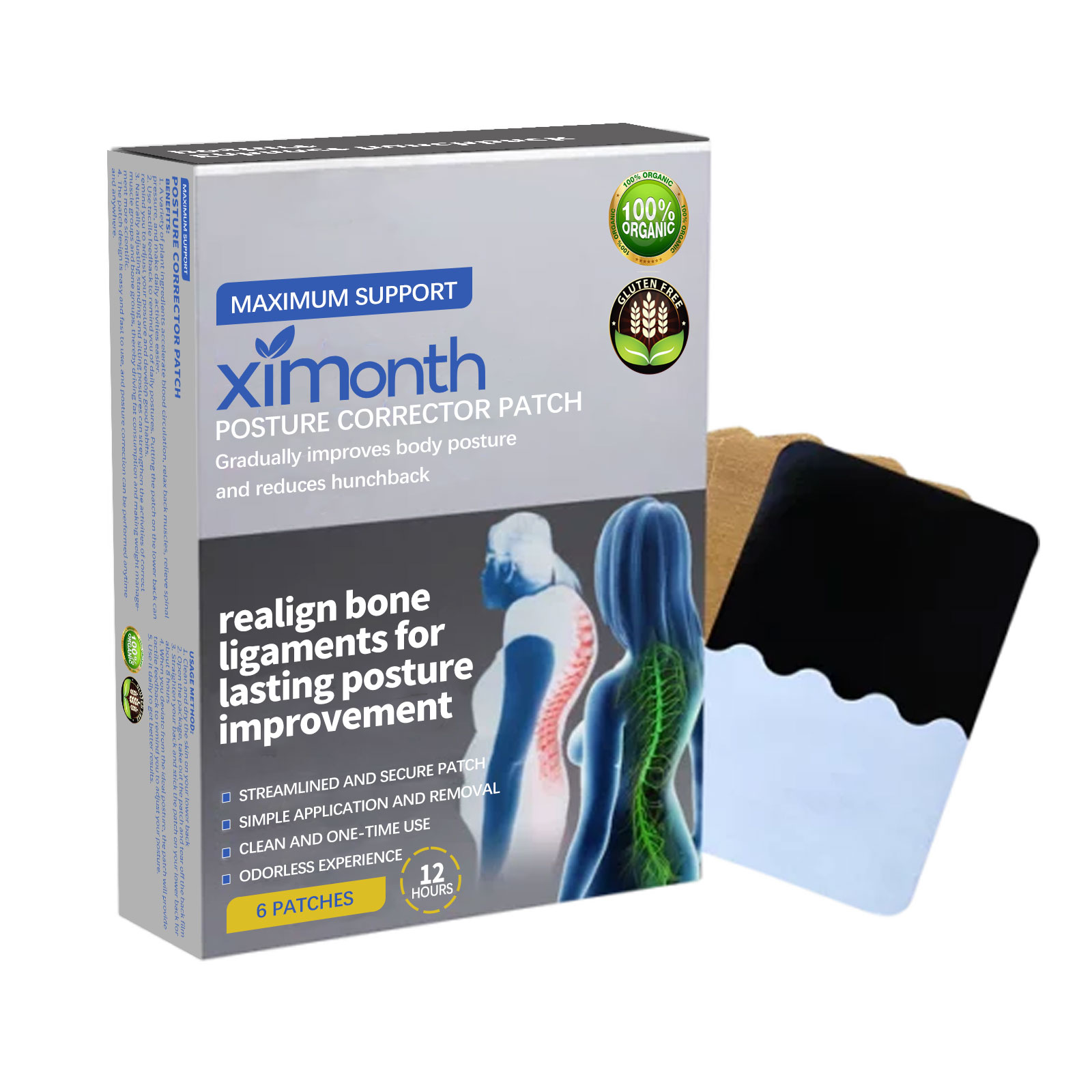 Postural Correction Patch, Shoulder Lumbar Spine Back Postur