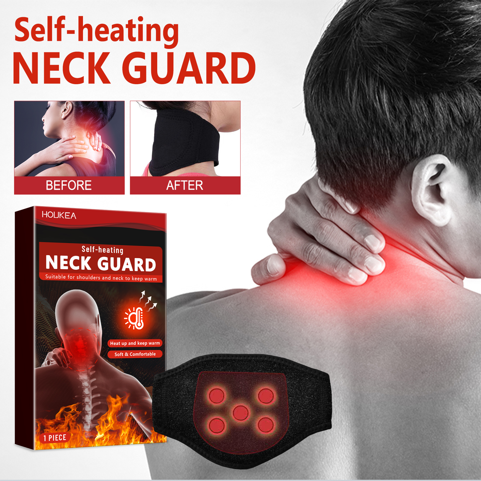 Self-heating wrap shown beside highlighted shoulder area