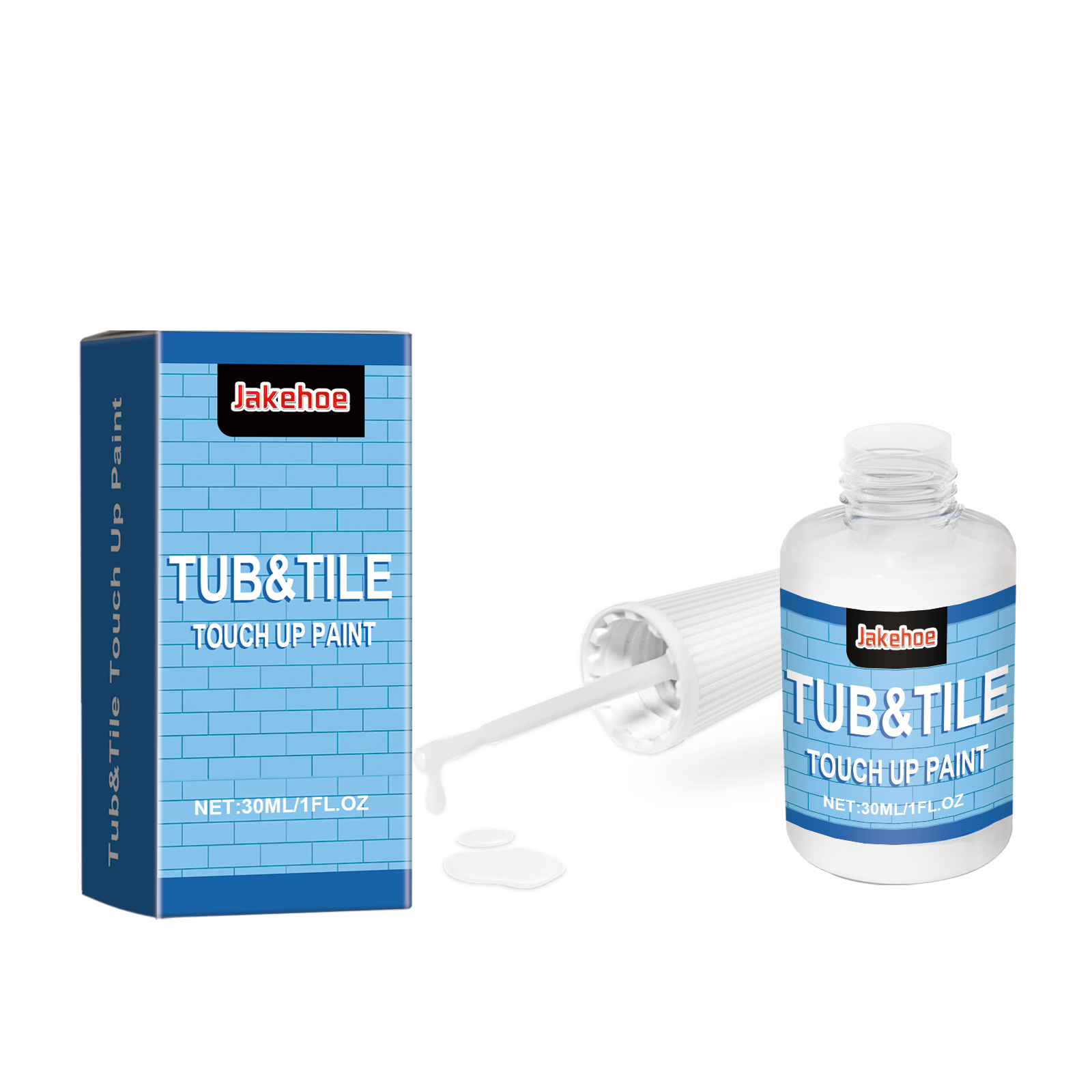 Compact boxed tile repair paint presentation