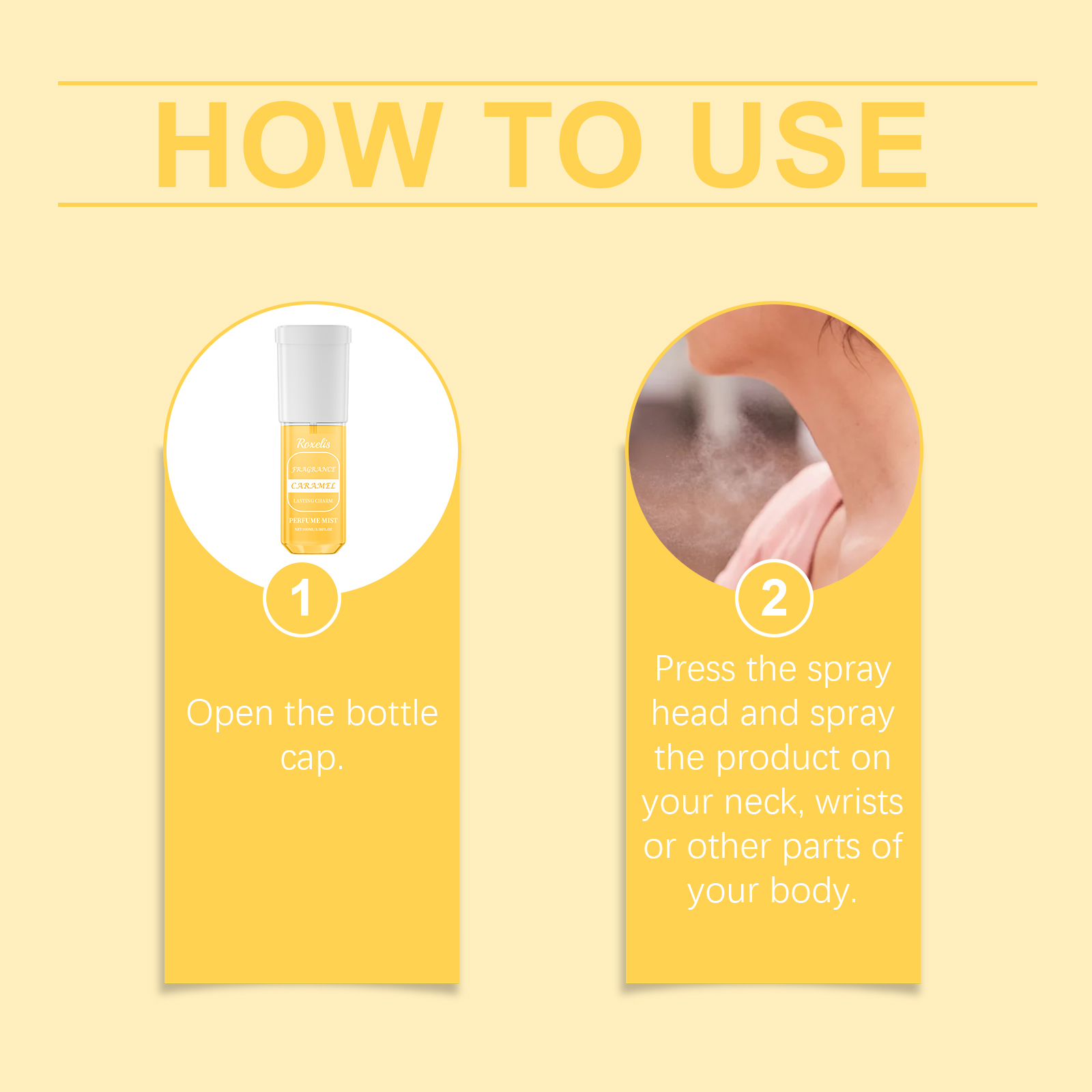 Caramel Perfume Spray Fresh Natural Fragrance Charm Lasting 