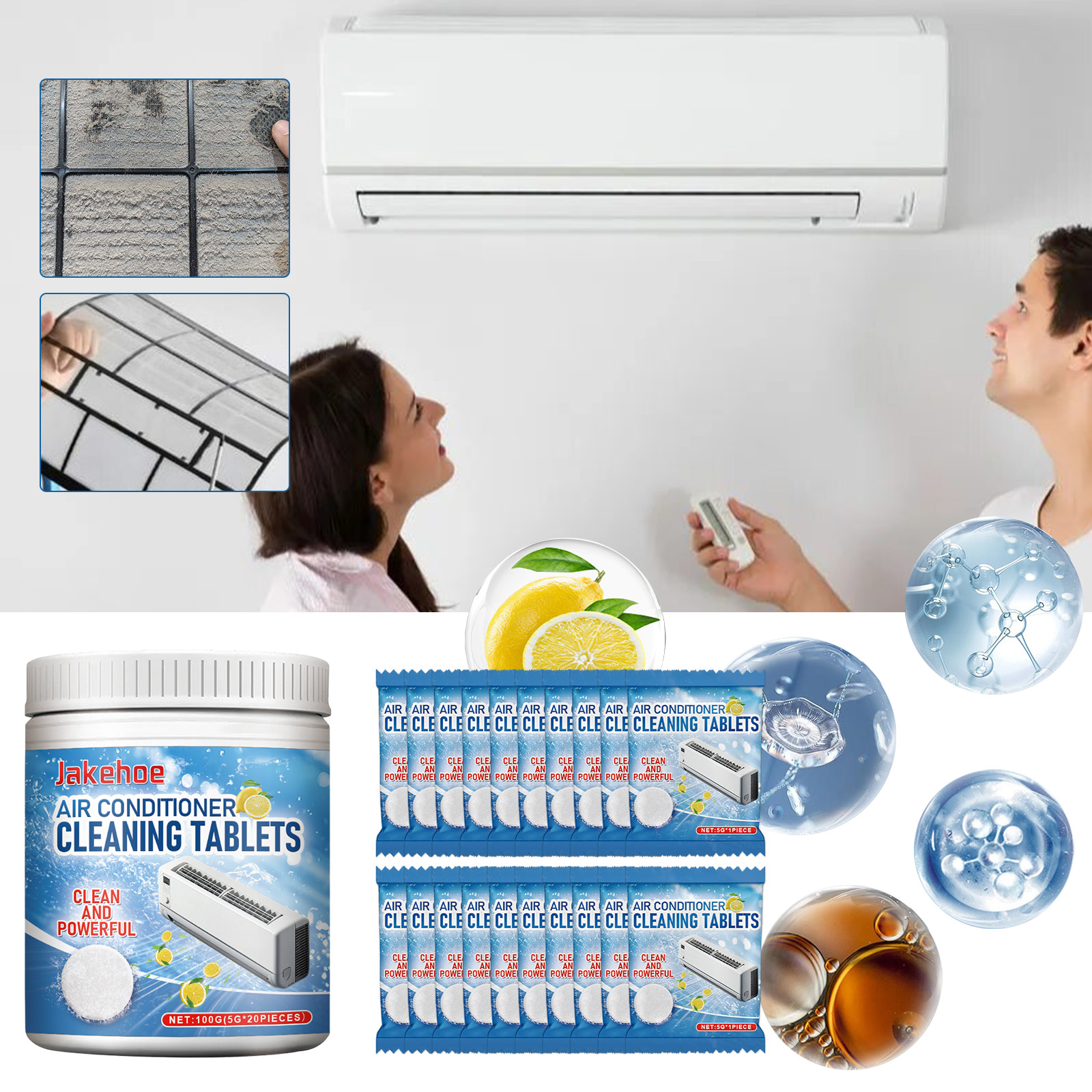Household air conditioner cleaning maintenance scene