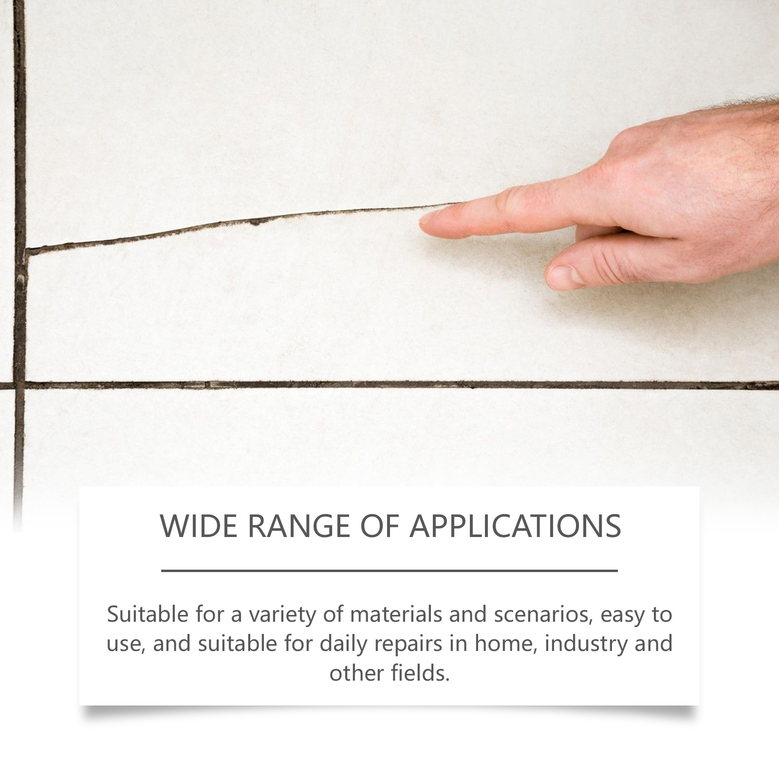 Narrow tile joint prepared for adhesive application