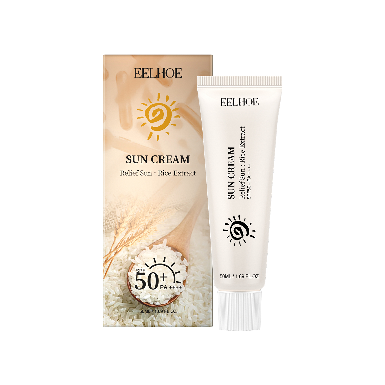 Rice Protective Cream Moisturizing, Refreshing, Non-Sticky, 