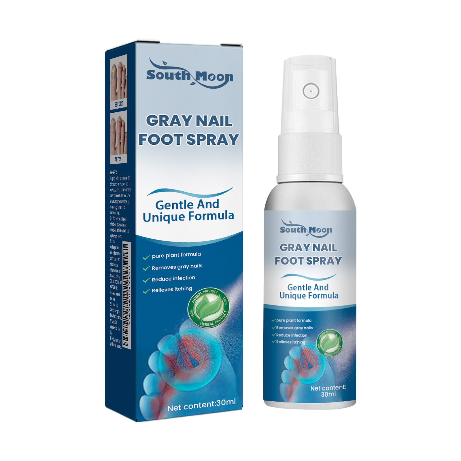 Nail Care Spray Gently Cleans Foot Nails Moisturizing And Br