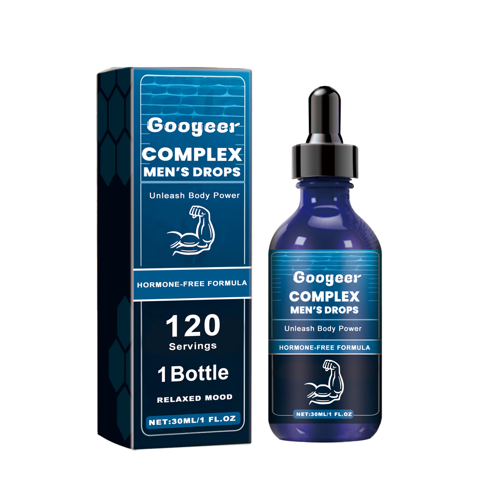 Bottle label showing hormone-free wellness formula
