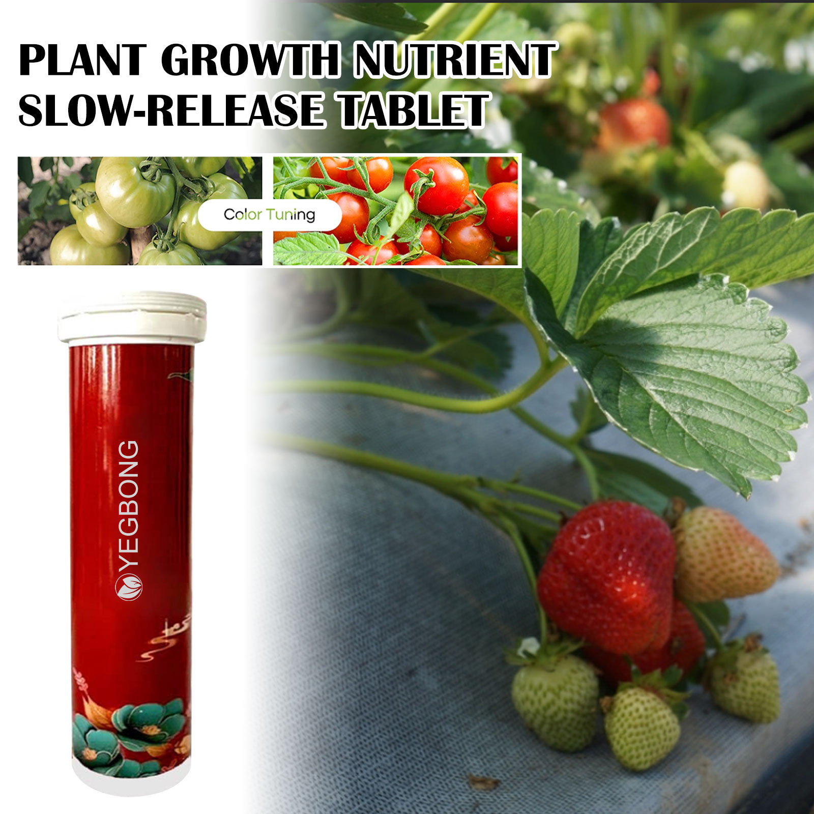 Compact red screw top fertilizer tube in hand