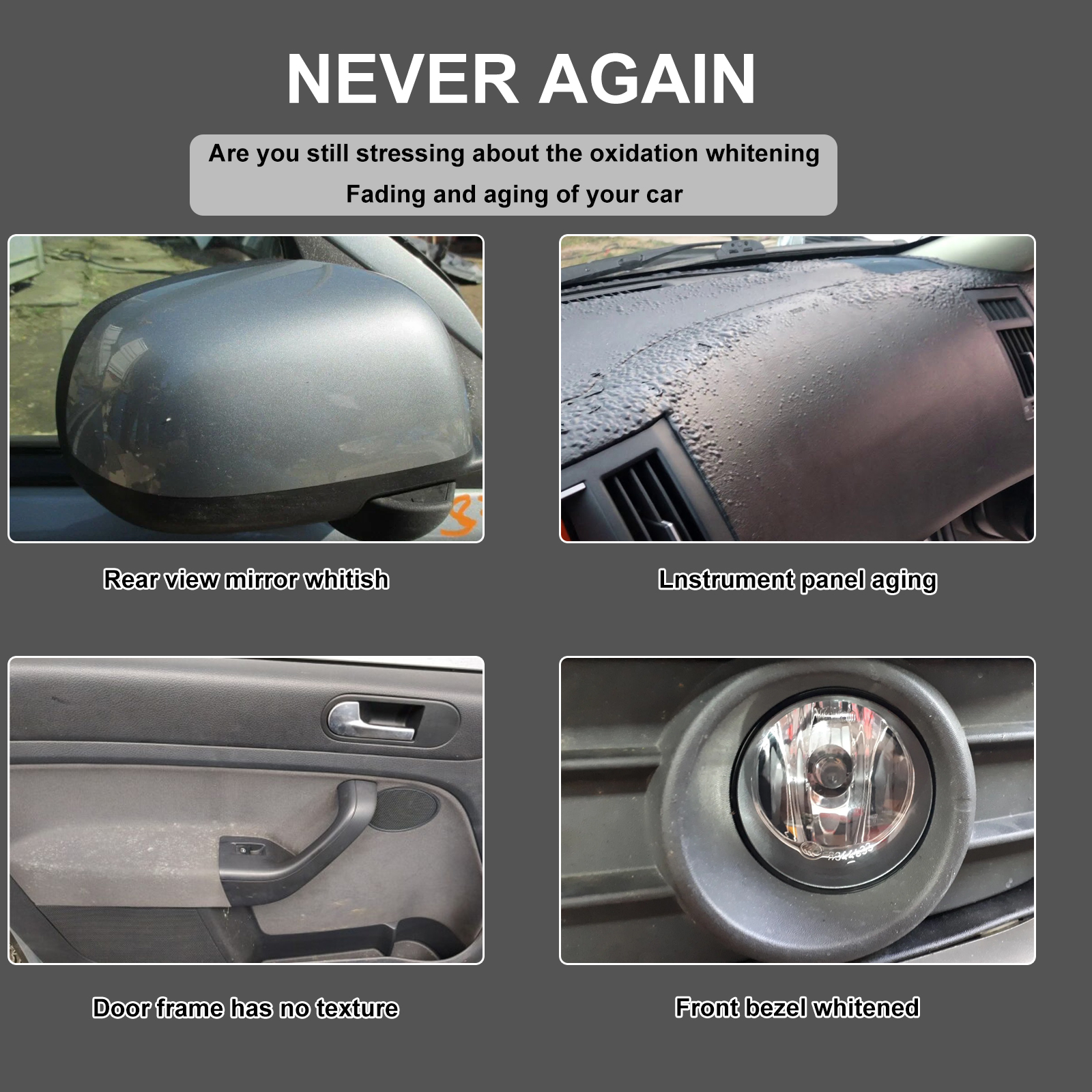 Compact automotive restorer spray presentation
