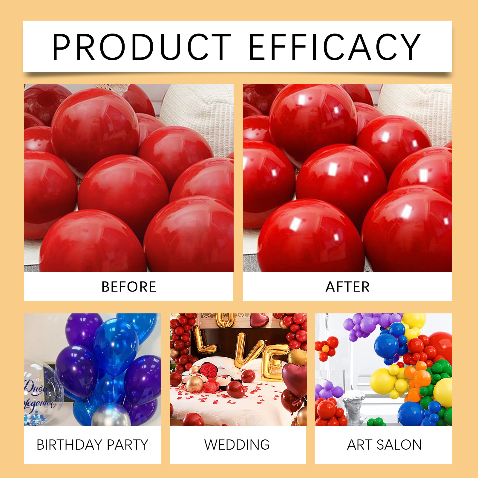 Balloon treatment beside red balloon comparison